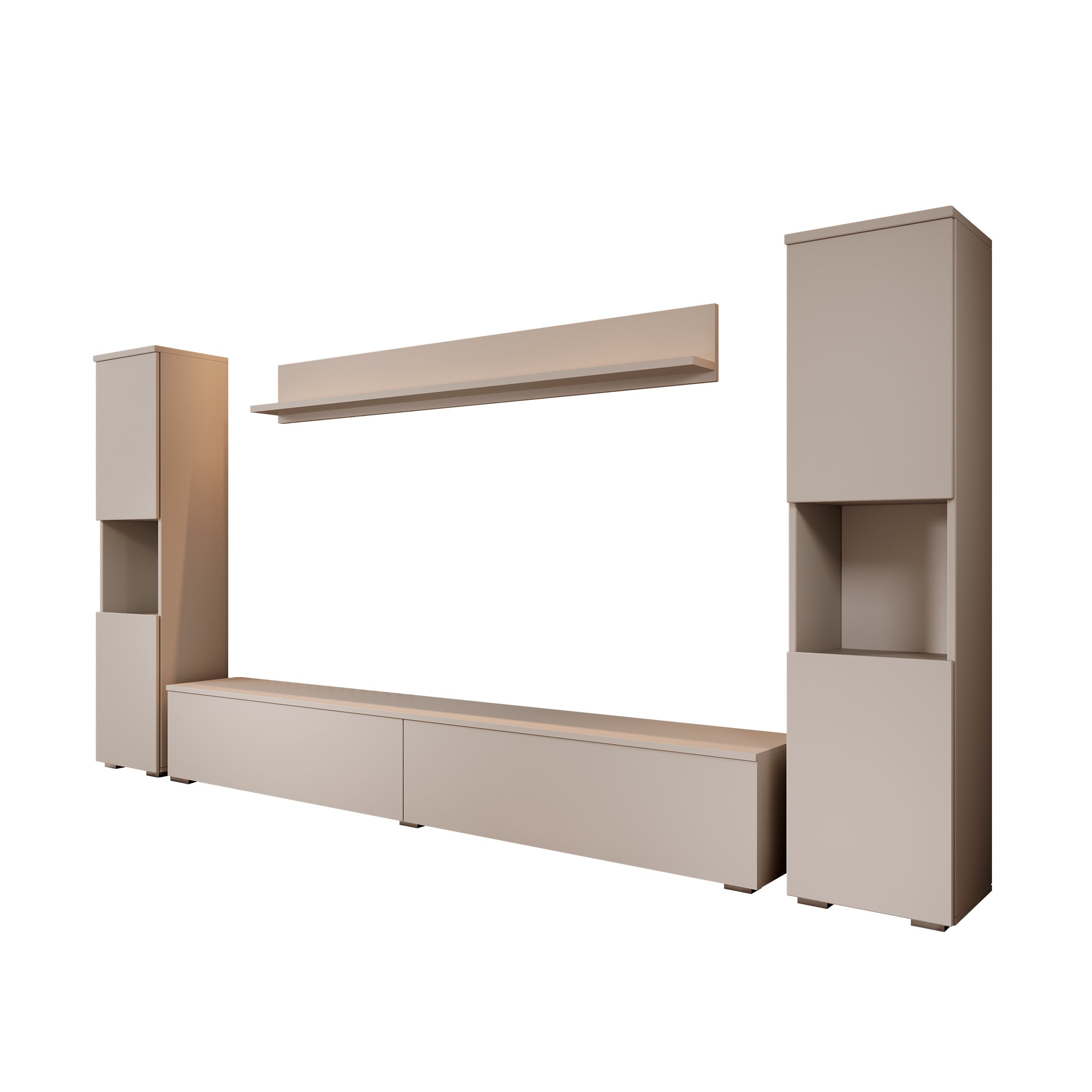 Pure XL - Wandmeubel - Beige - 180x33x130 cm