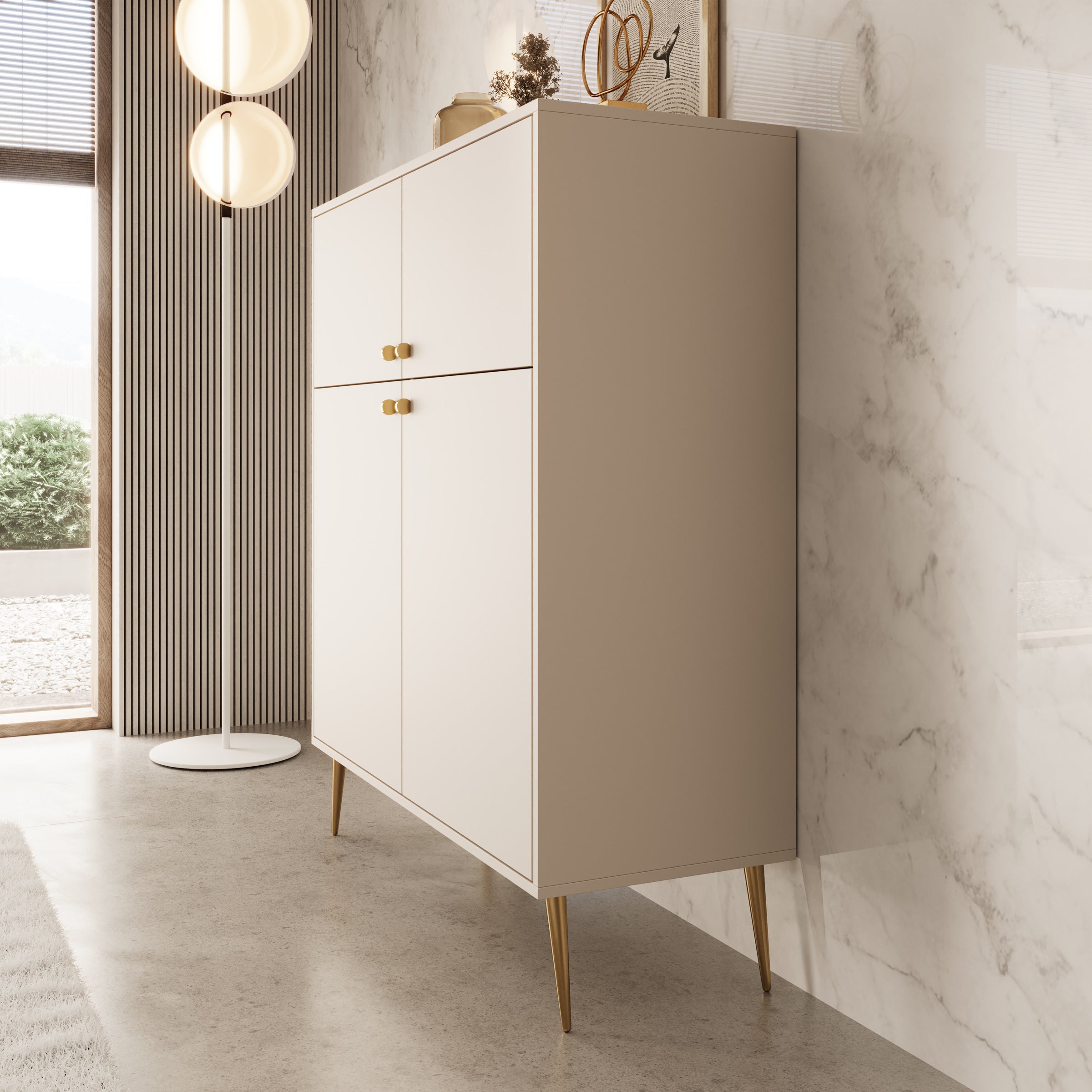 Reunion - Dressoir - Beige - 105x41x122 cm