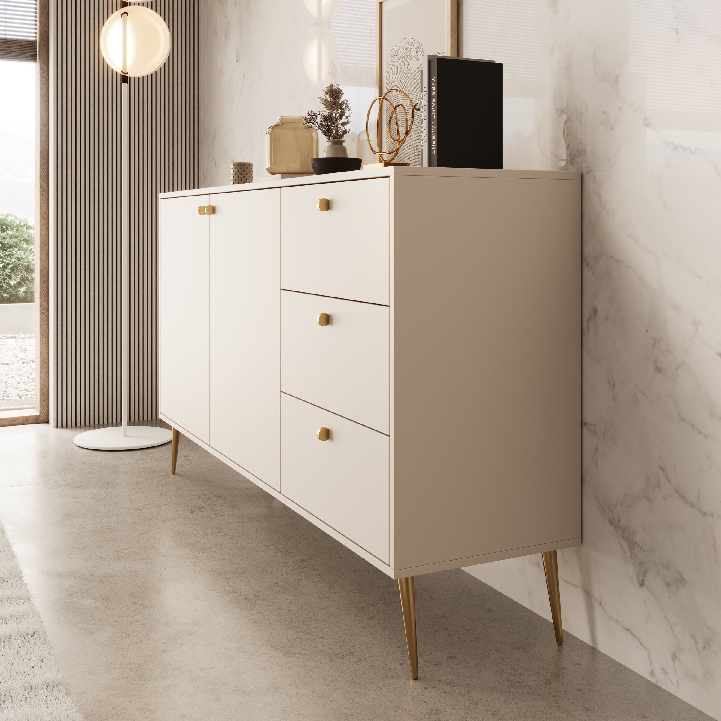Reunion - Dressoir - Beige - 156x41x89 cm