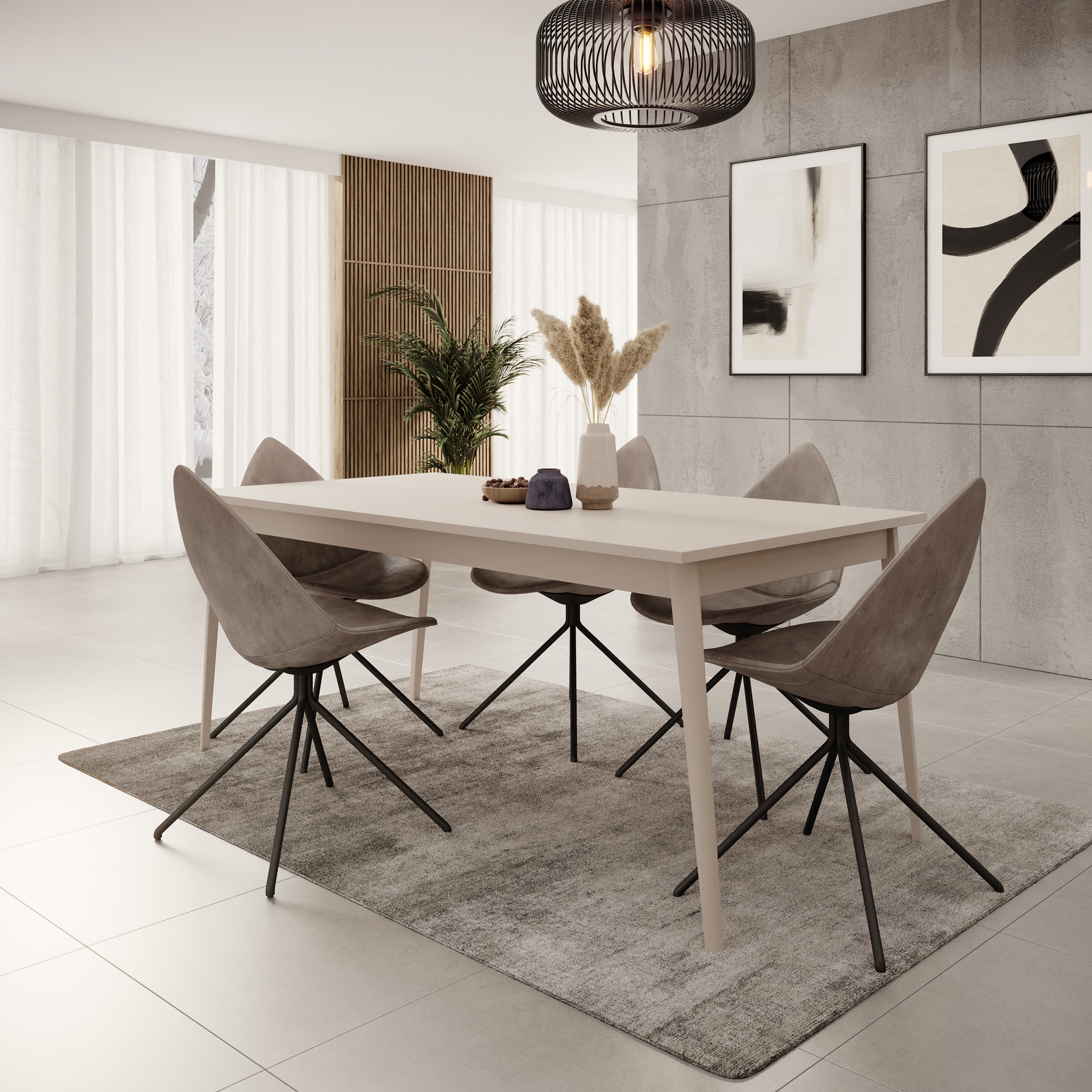 Reunion - Eetkamertafel - Beige - 180x75x90 cm
