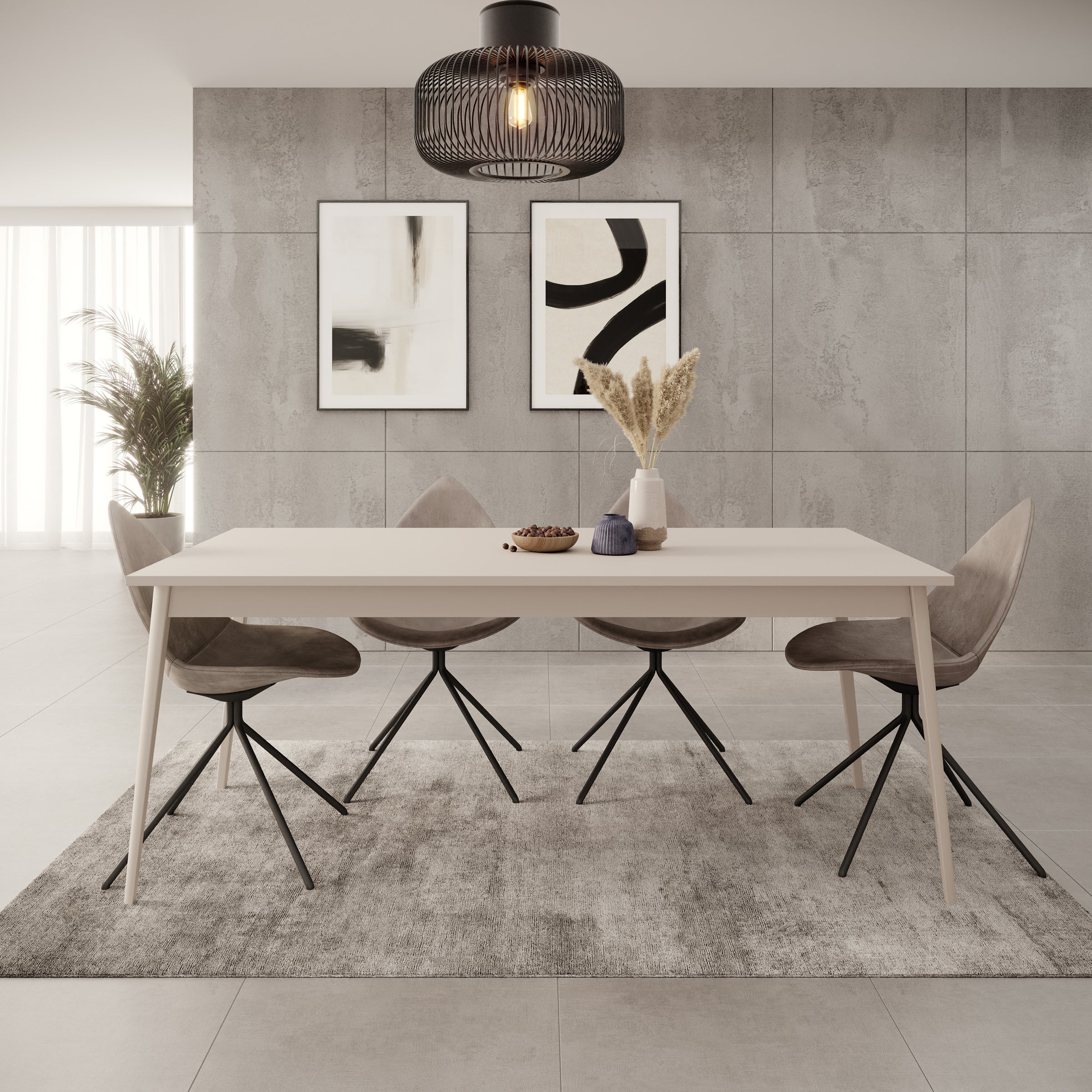 Reunion - Eetkamertafel - Beige - 180x75x90 cm