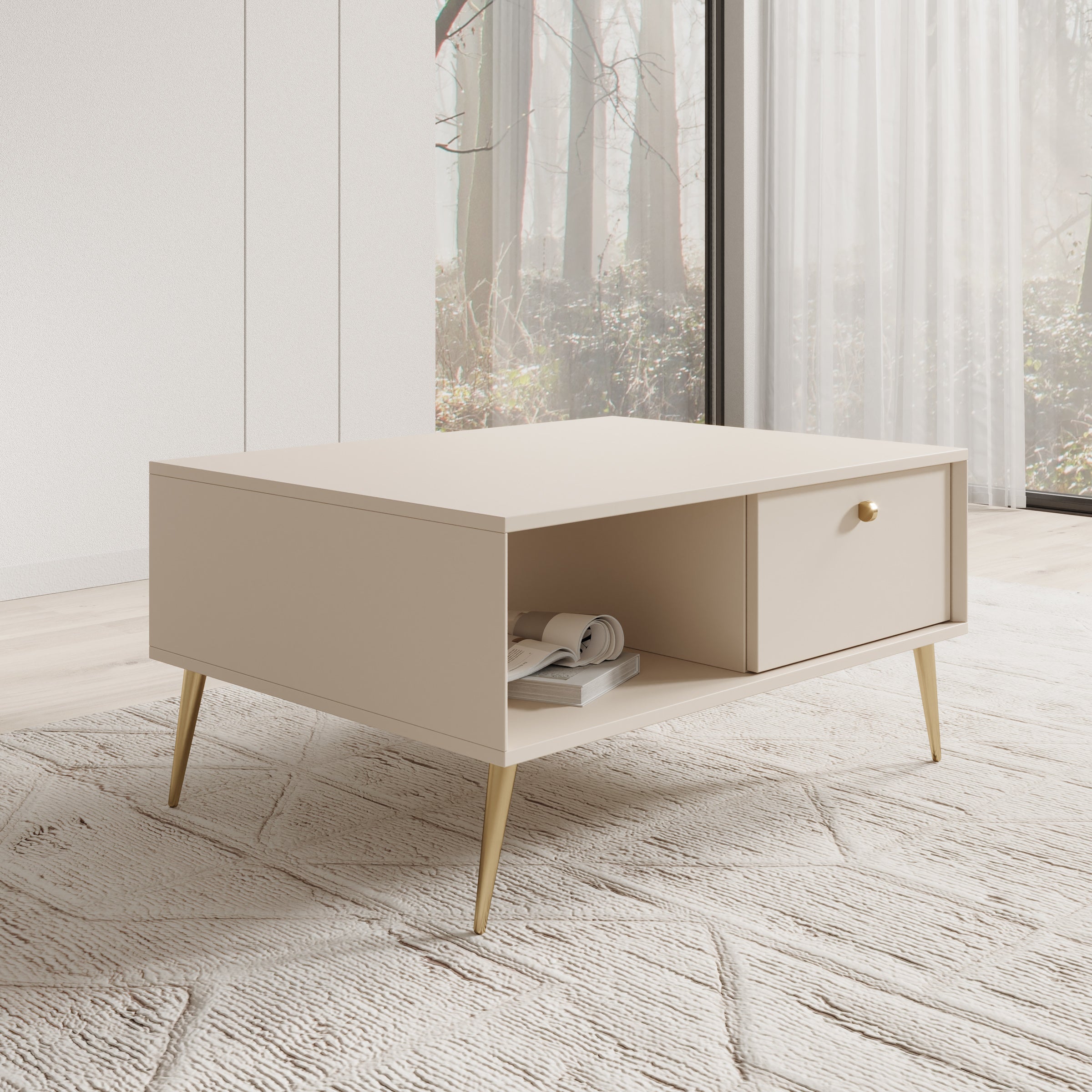 Reunion - Salontafel - Beige - 87x66x43 cm