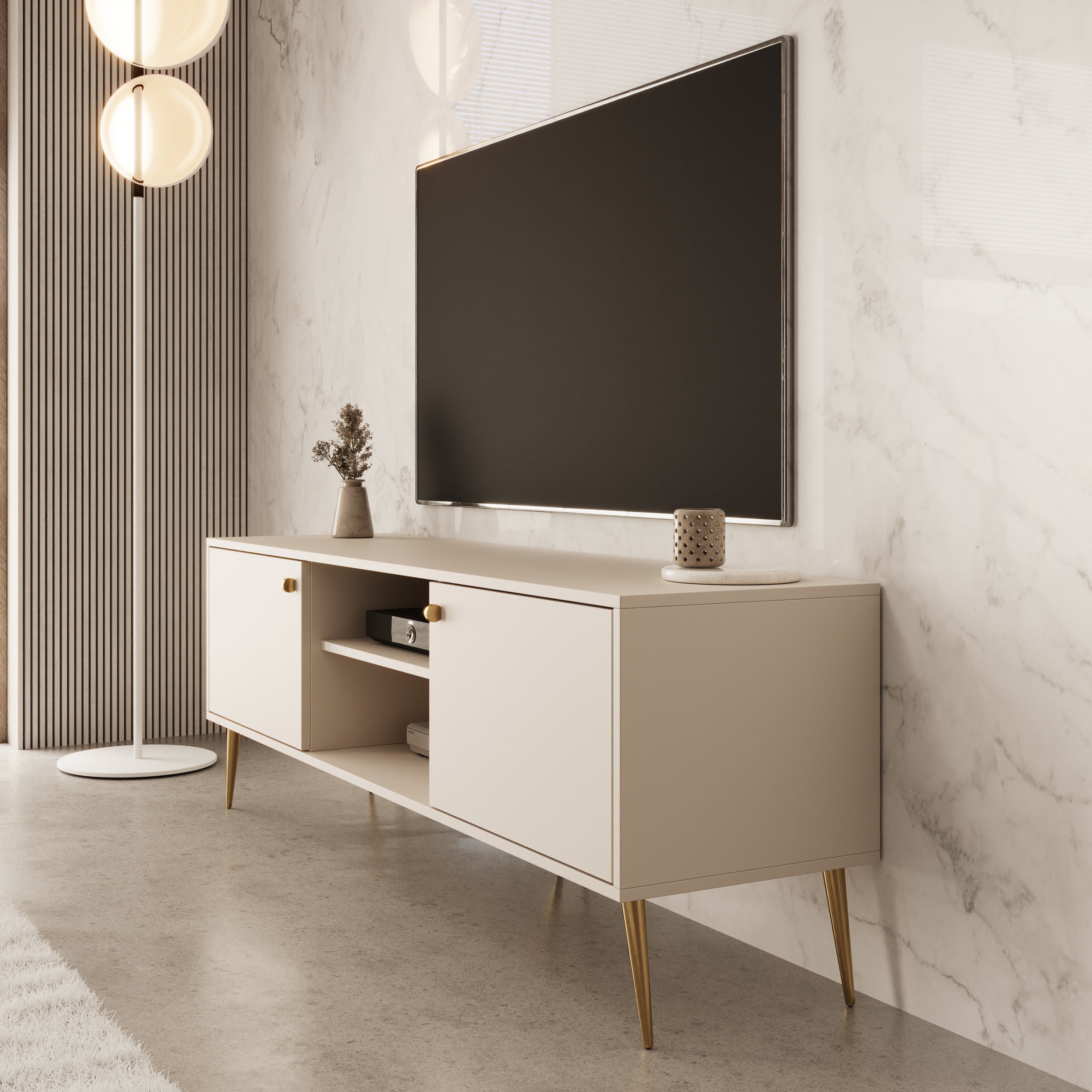 Reunion - TV-Meubel - Beige - 156x41x55 cm