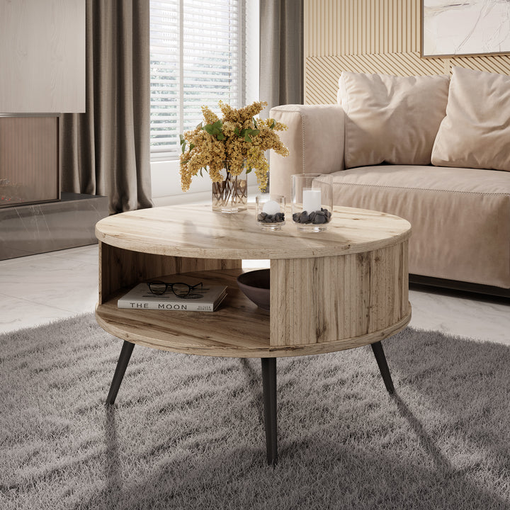 Riley - Salontafel - Eiken - 76x76x44 cm