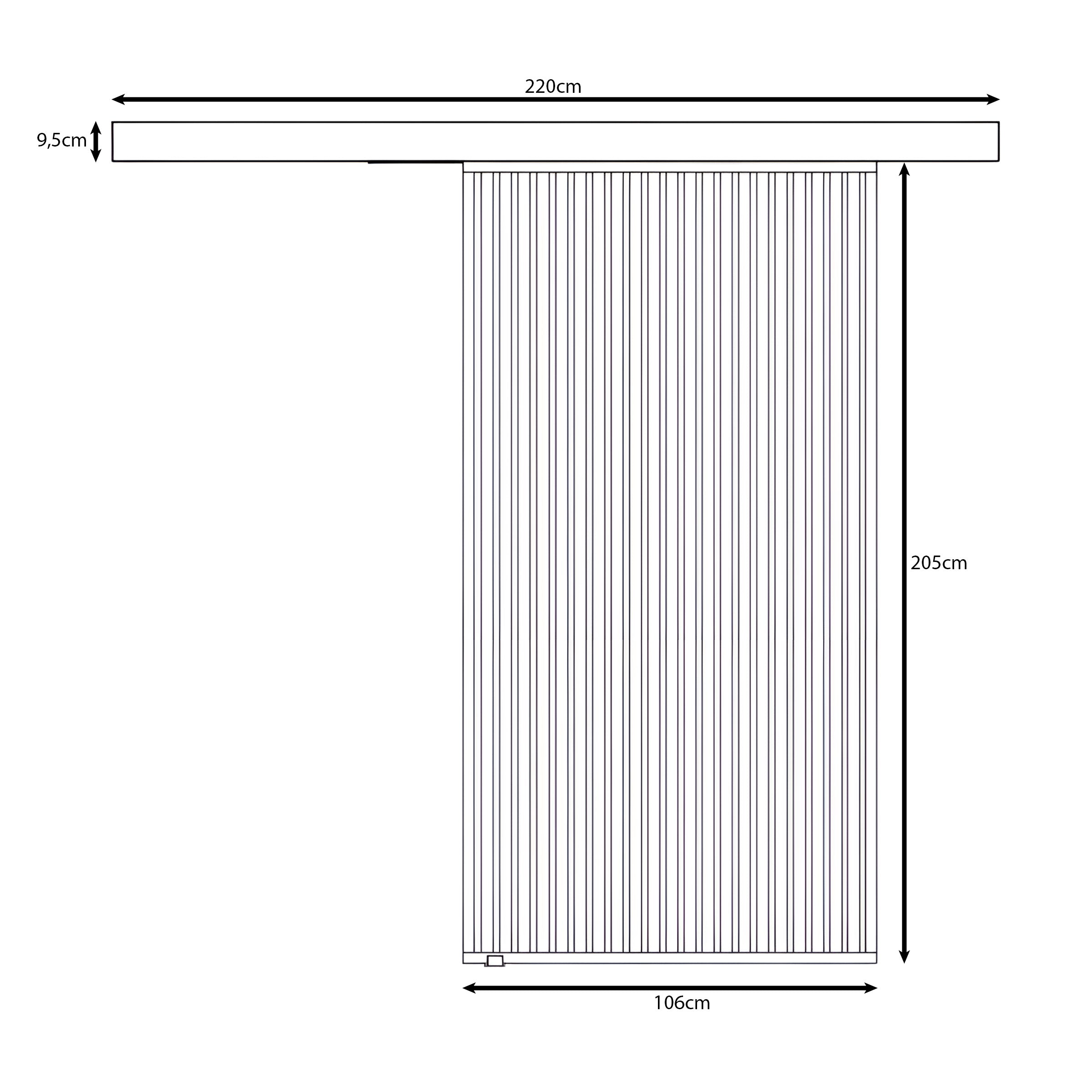 Rincon - Schuifdeur - Eikenpatroon/Zwart - 106x205 cm