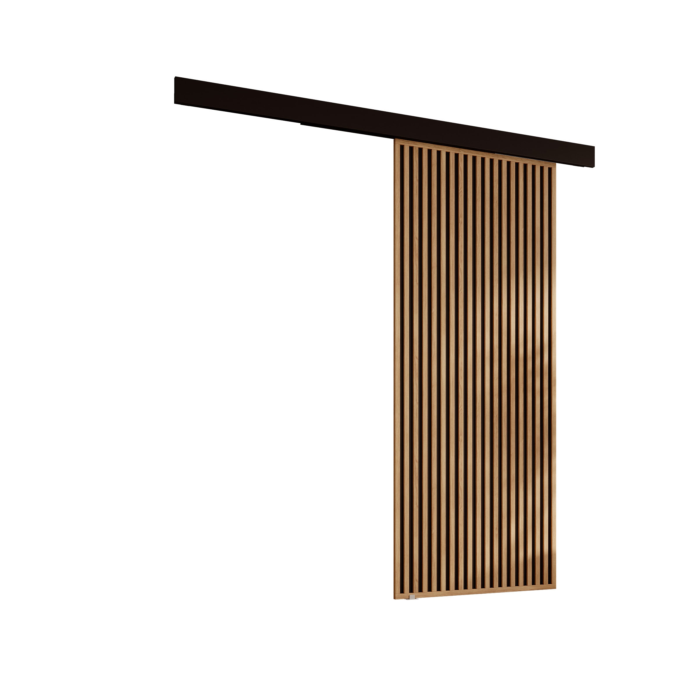 Rincon - Schuifdeur - Eikenpatroon/Zwart - 86x205 cm