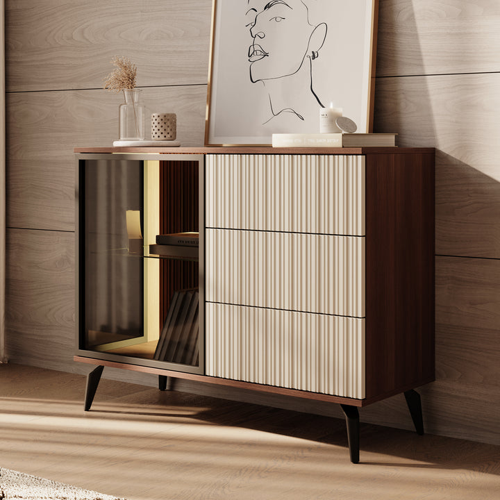 Riverhead - Dressoir - Beige/Eiken - 103x39x80 cm