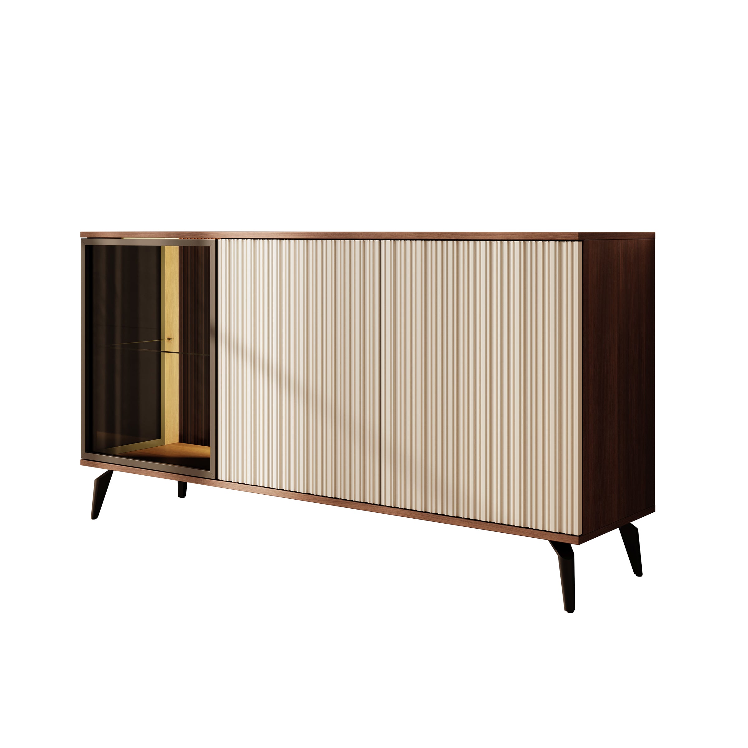 Riverhead - Dressoir - Beige/Eiken - 154x39x80 cm