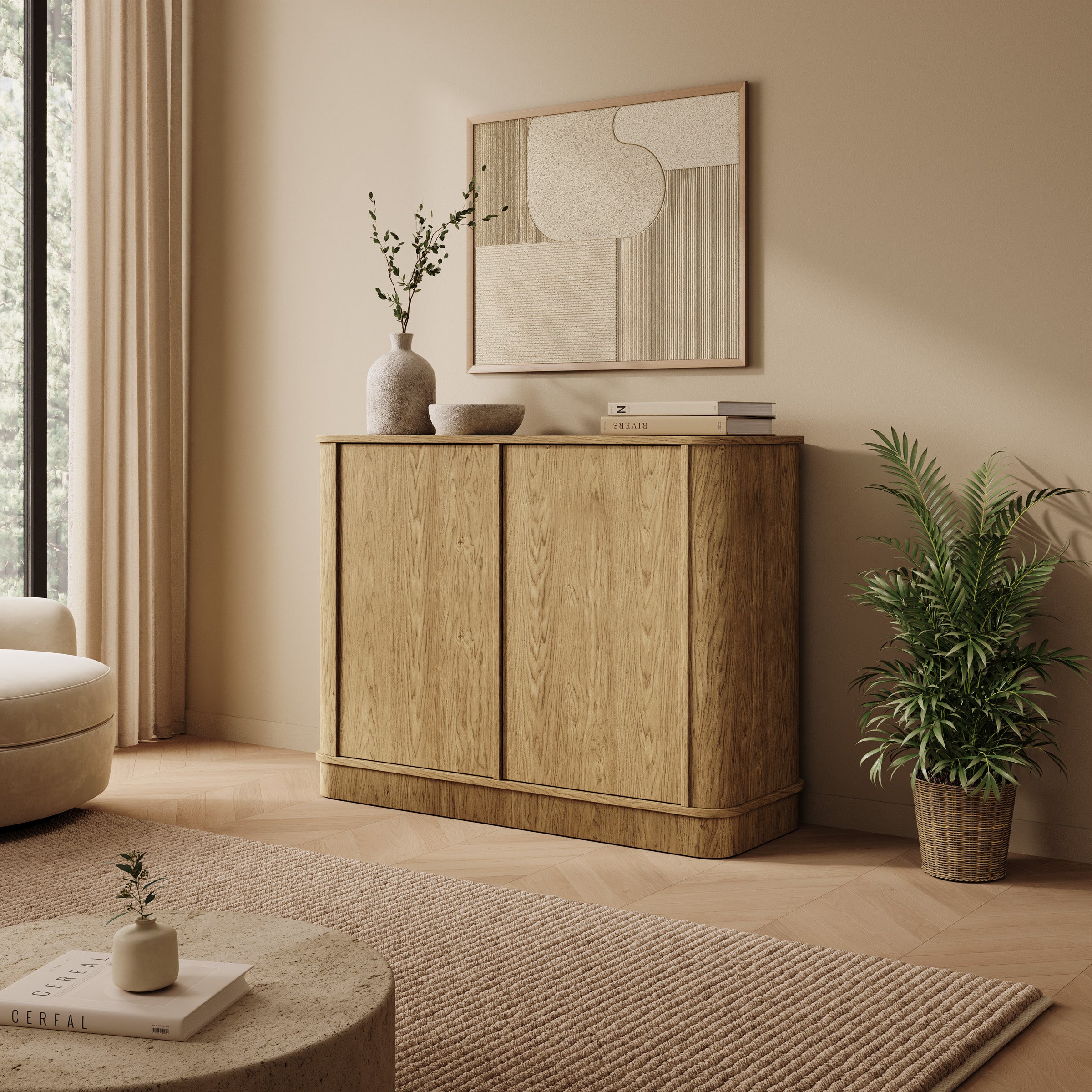Rodeno - Dressoir - Licht eikenpatroon - 108x40x82 cm