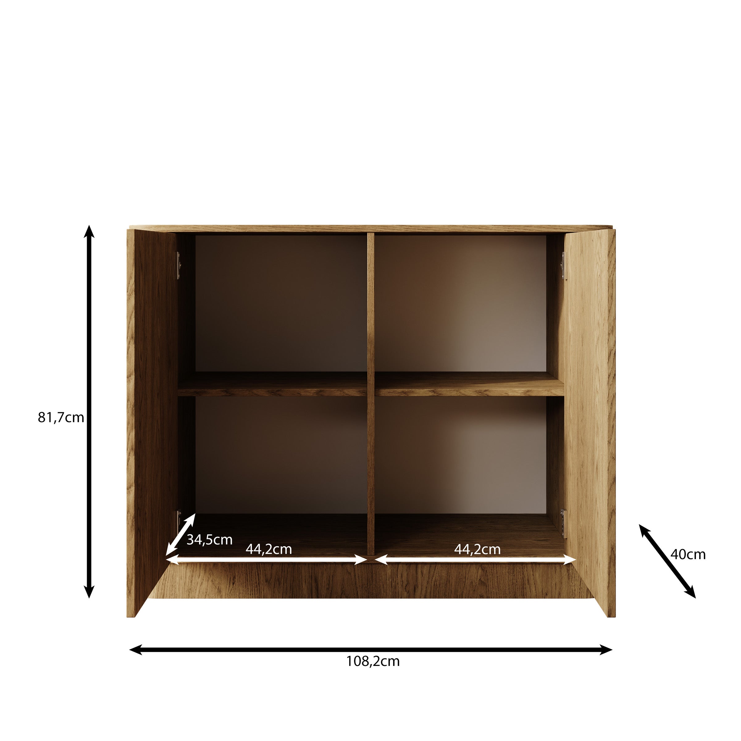 Rodeno - Dressoir - Licht eikenpatroon - 108x40x82 cm