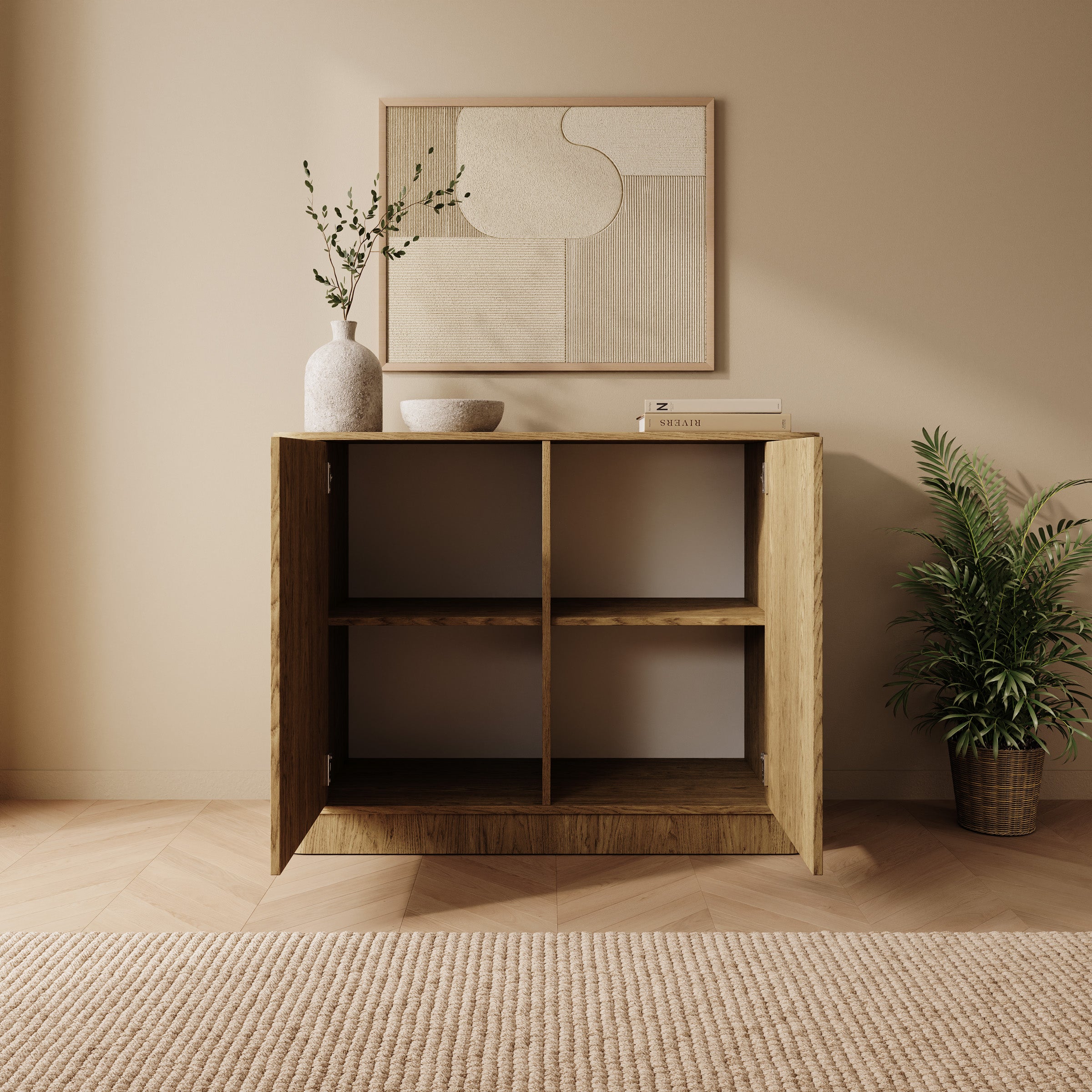 Rodeno - Dressoir - Licht eikenpatroon - 108x40x82 cm