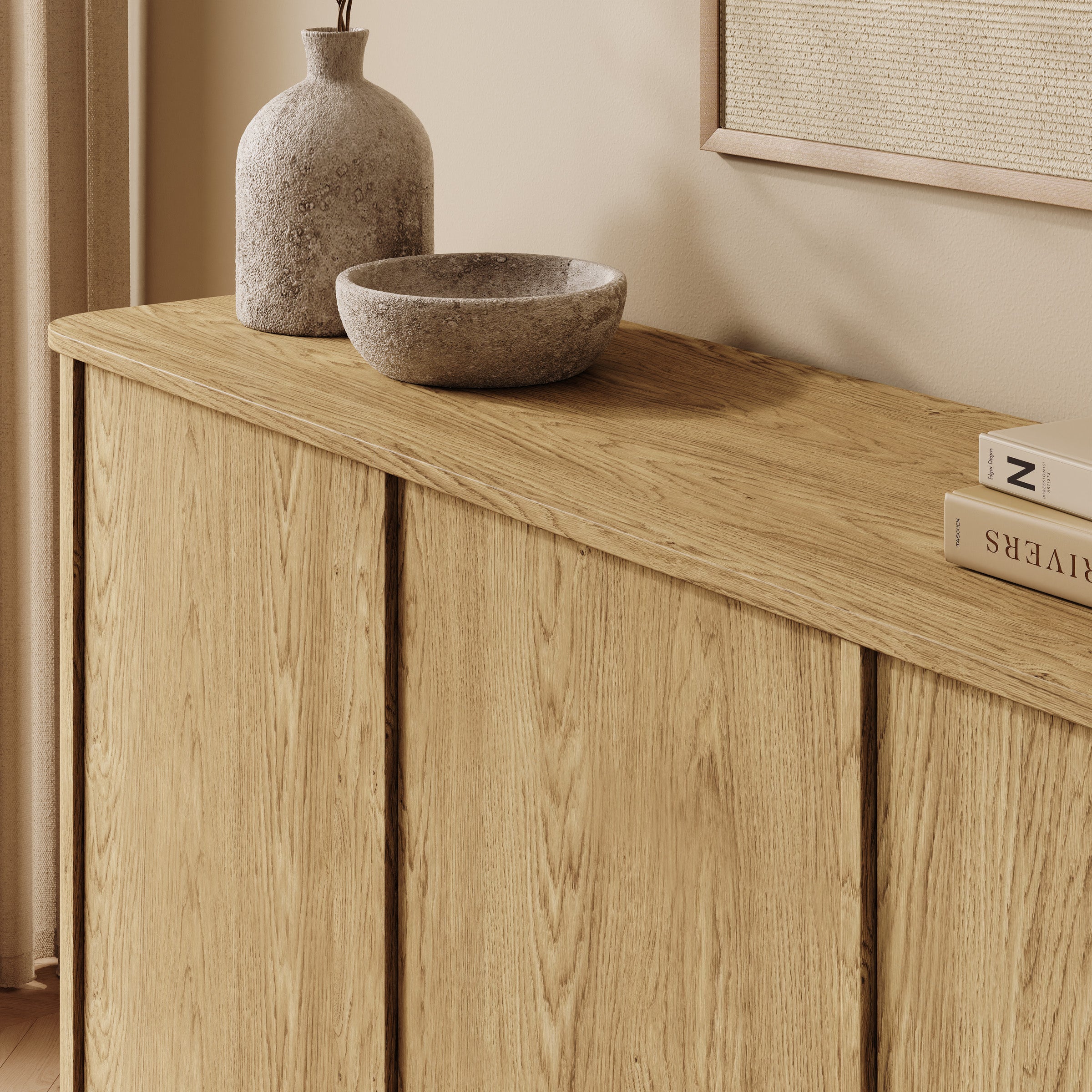 Rodeno - Dressoir - Licht eikenpatroon - 154x40x82 cm