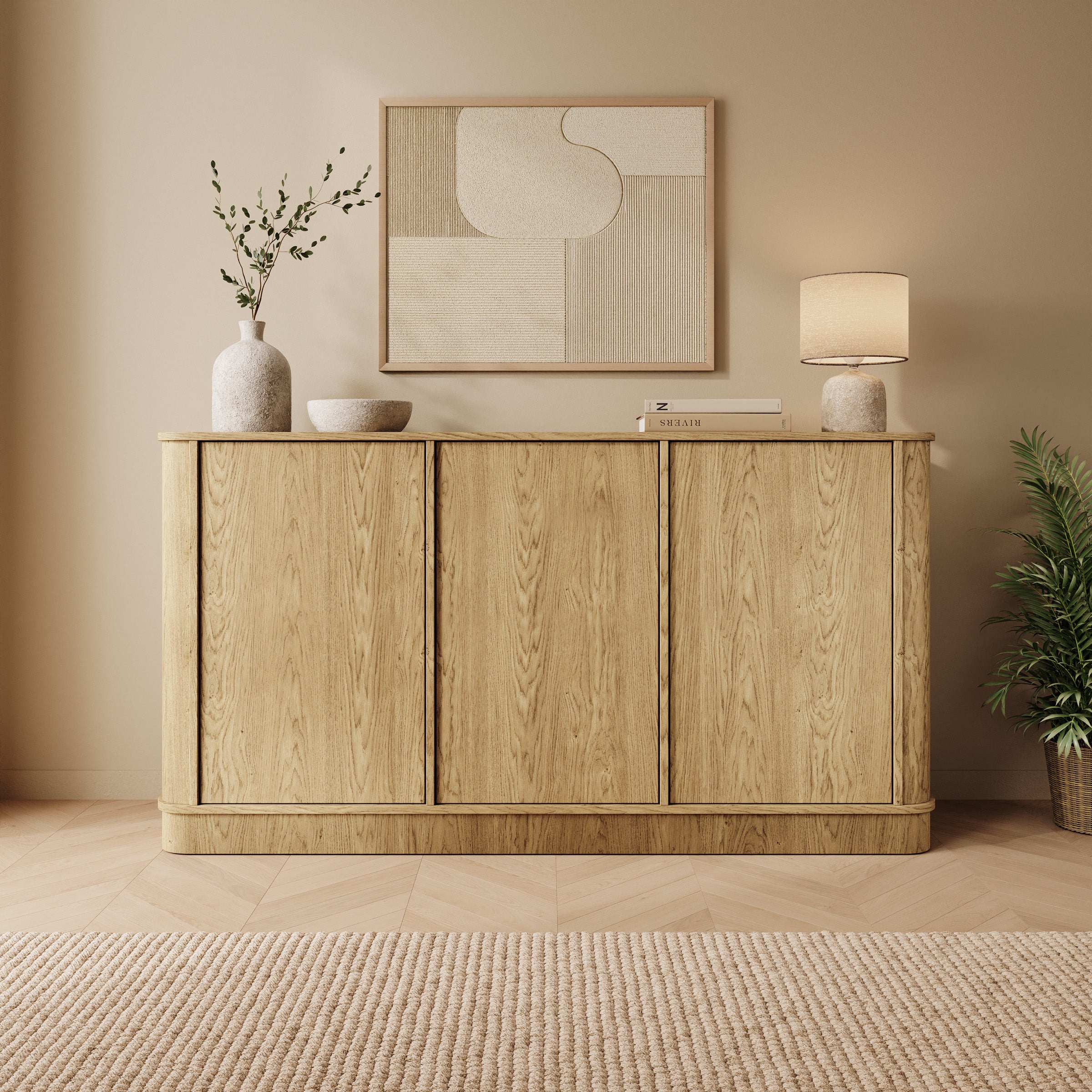 Rodeno - Dressoir - Licht eikenpatroon - 154x40x82 cm