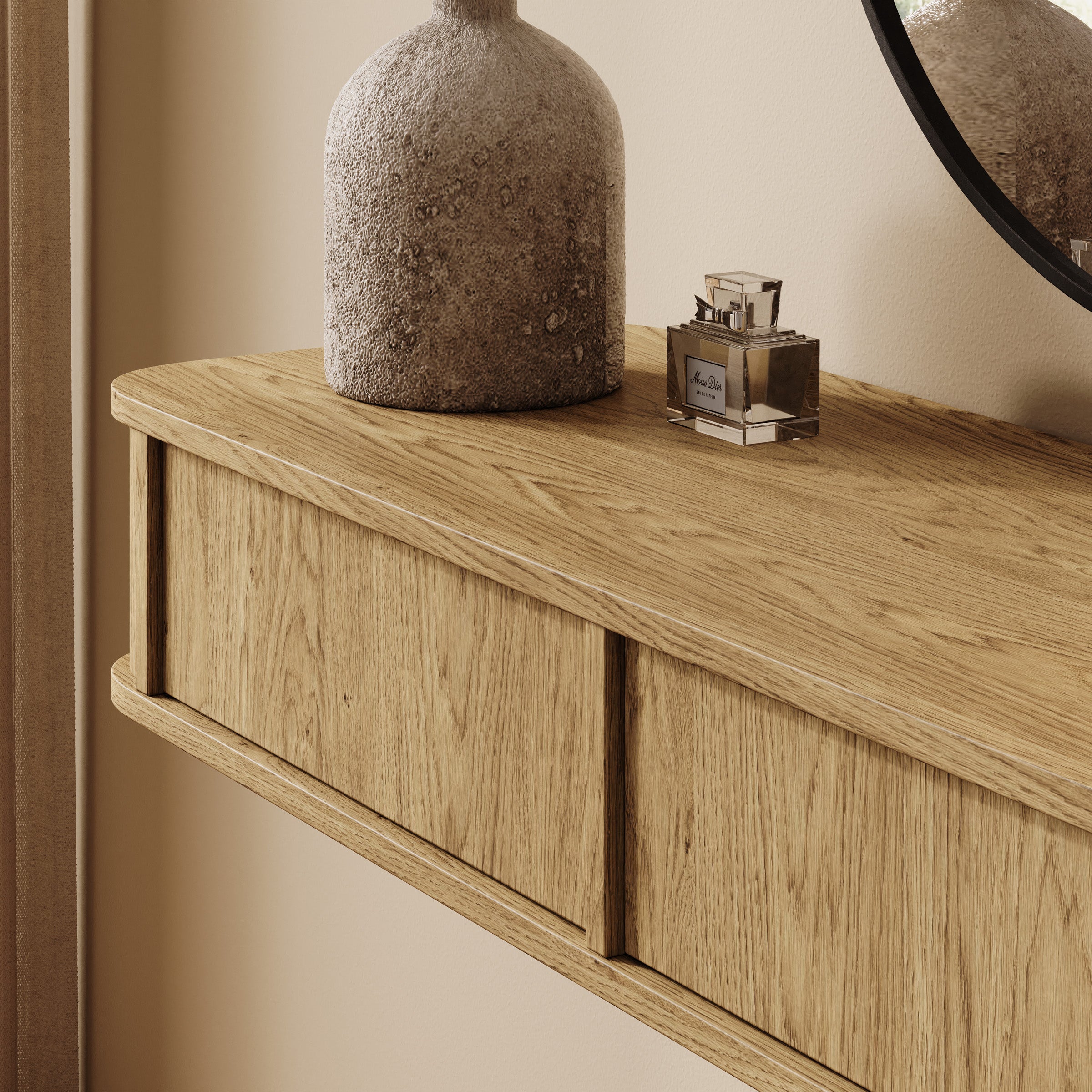 Rodeno - Kaptafel - Licht eikenpatroon - 108x36x17 cm