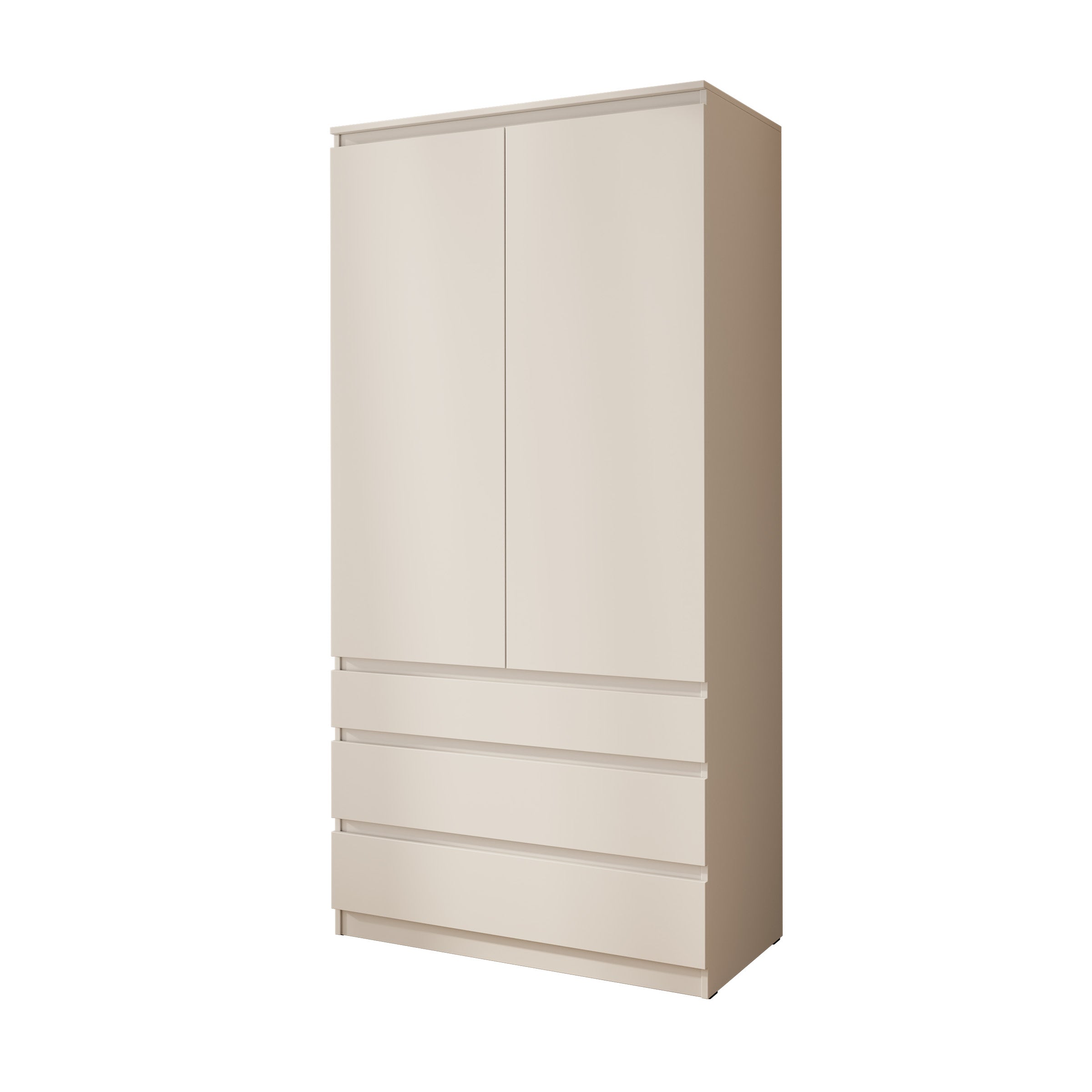 Rodger - Kledingkast 2-deurs - Wit - 100x52x202 cm