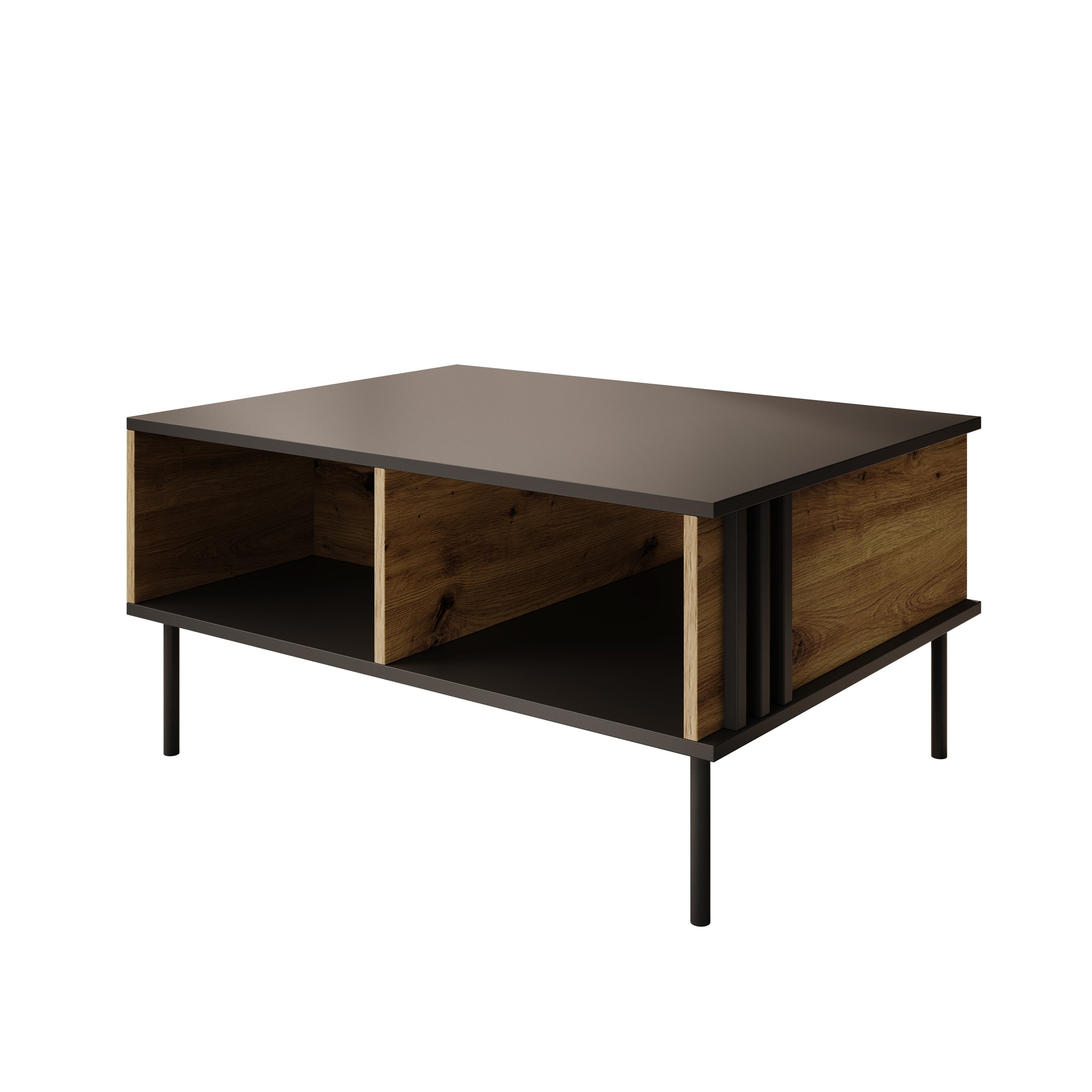 Rogan - Salontafel - Zwart - 87x66x43 cm