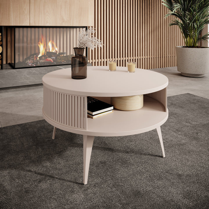 Roslyn - Salontafel - Beige - 75x75x44 cm