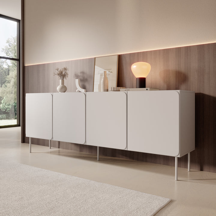 Rovik - Dressoir - Beige - 200x40x76 cm