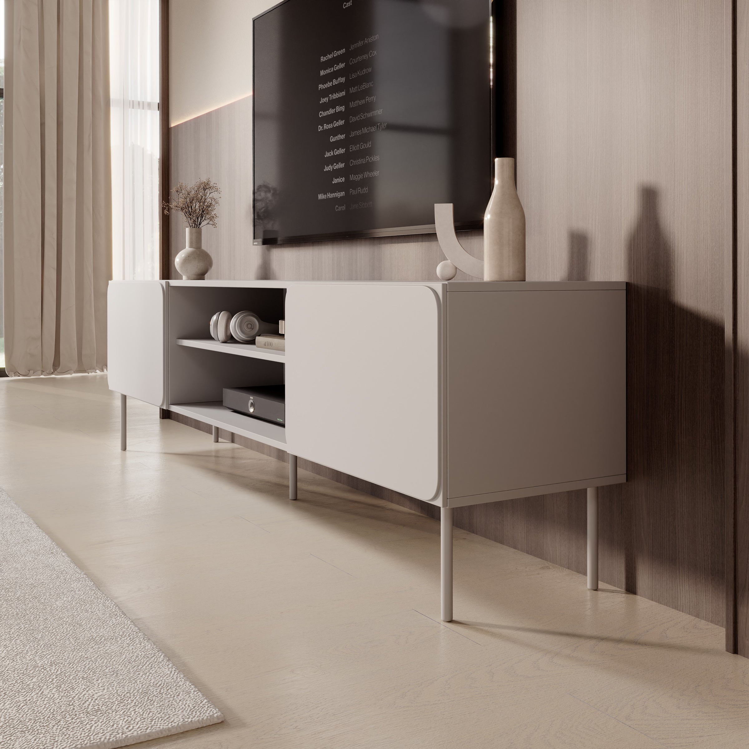 Rovik - TV-Meubel - Beige - 200x40x58 cm