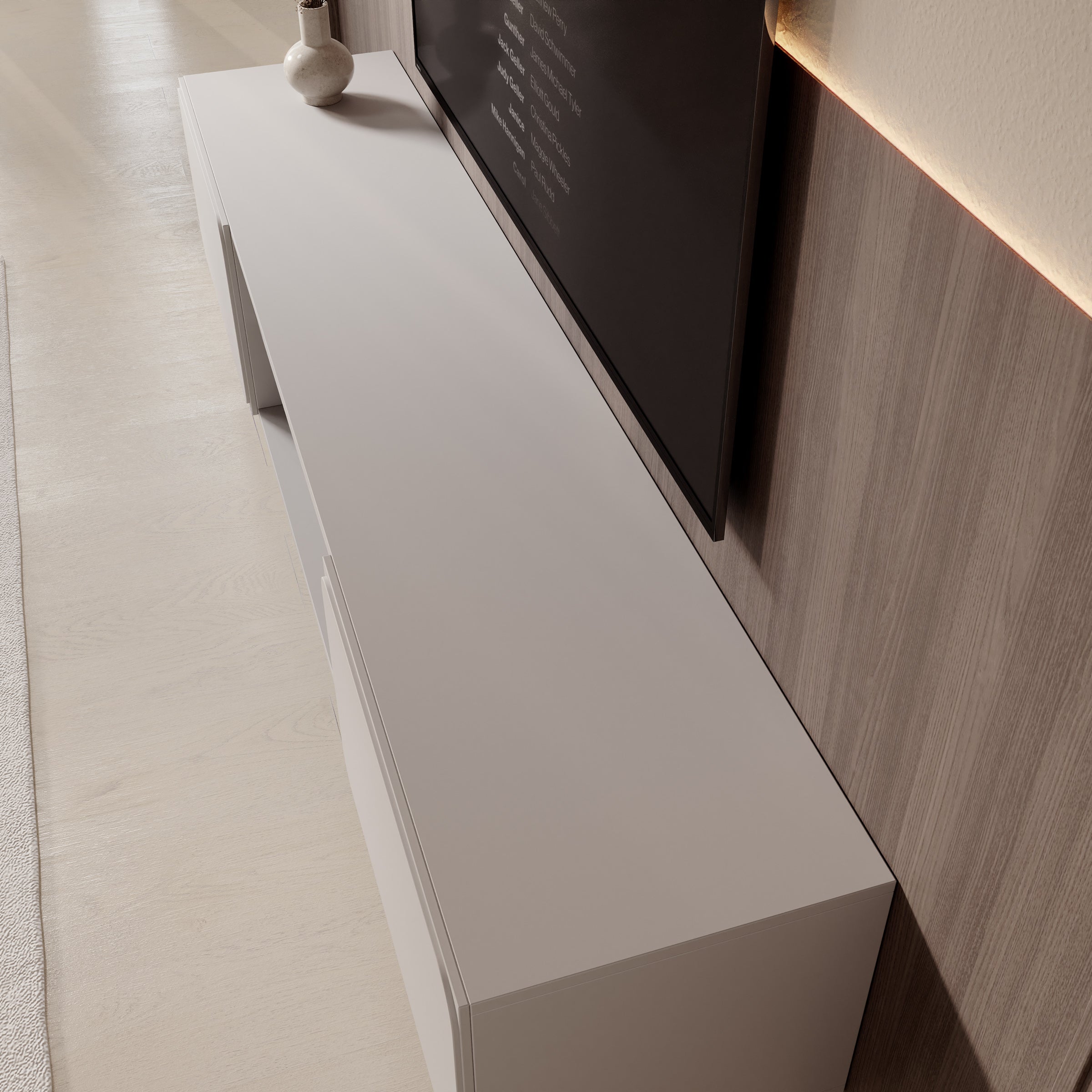 Rovik - TV-Meubel - Beige - 200x40x58 cm