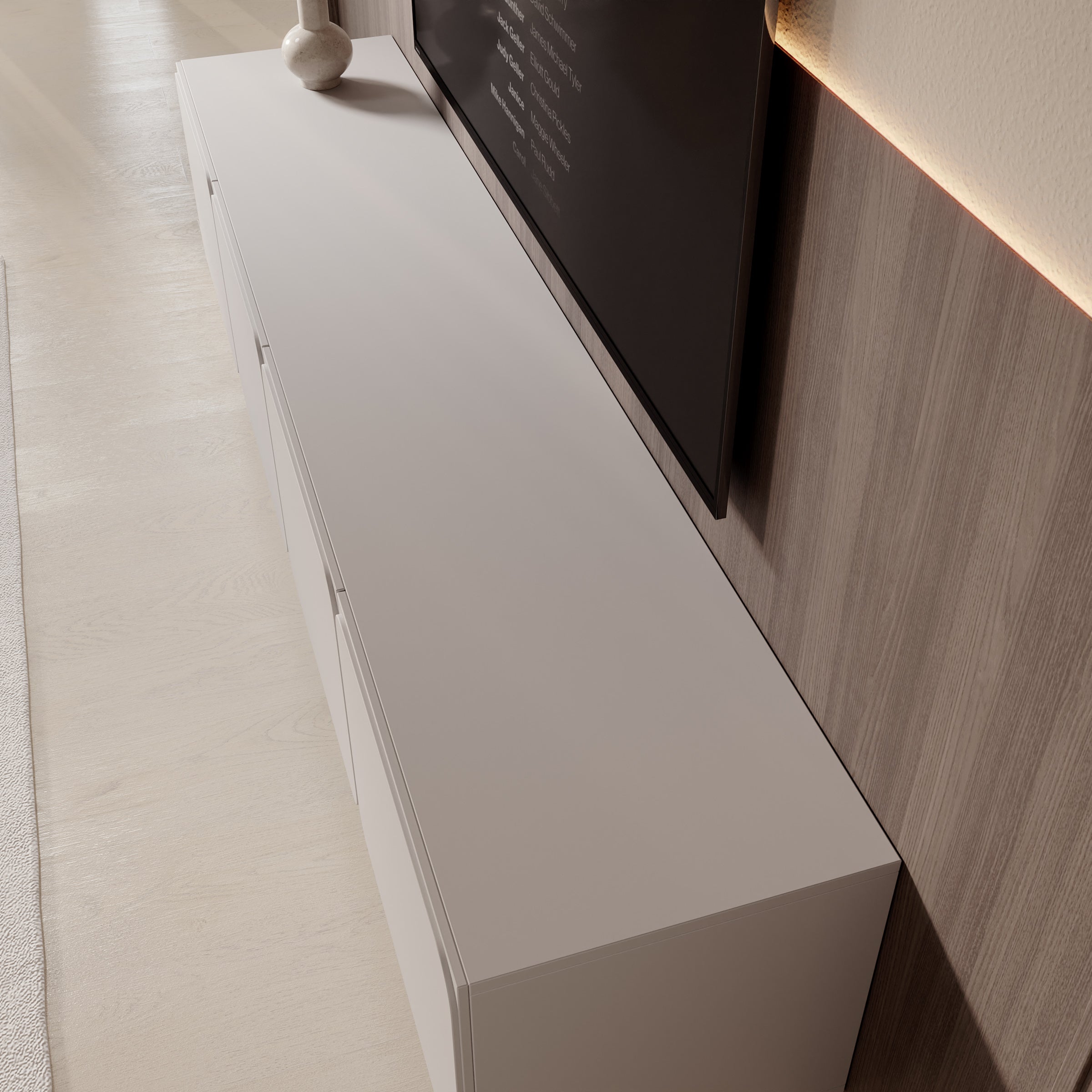 Rovik - TV-Meubel - Beige - 200x40x61 cm