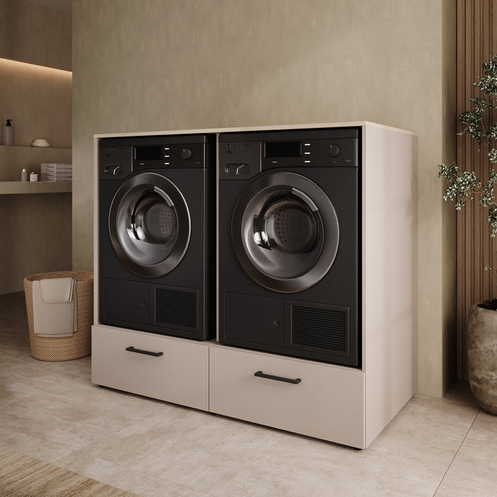 Rowley - Wasmachinekast - Beige - 132x67x117 cm