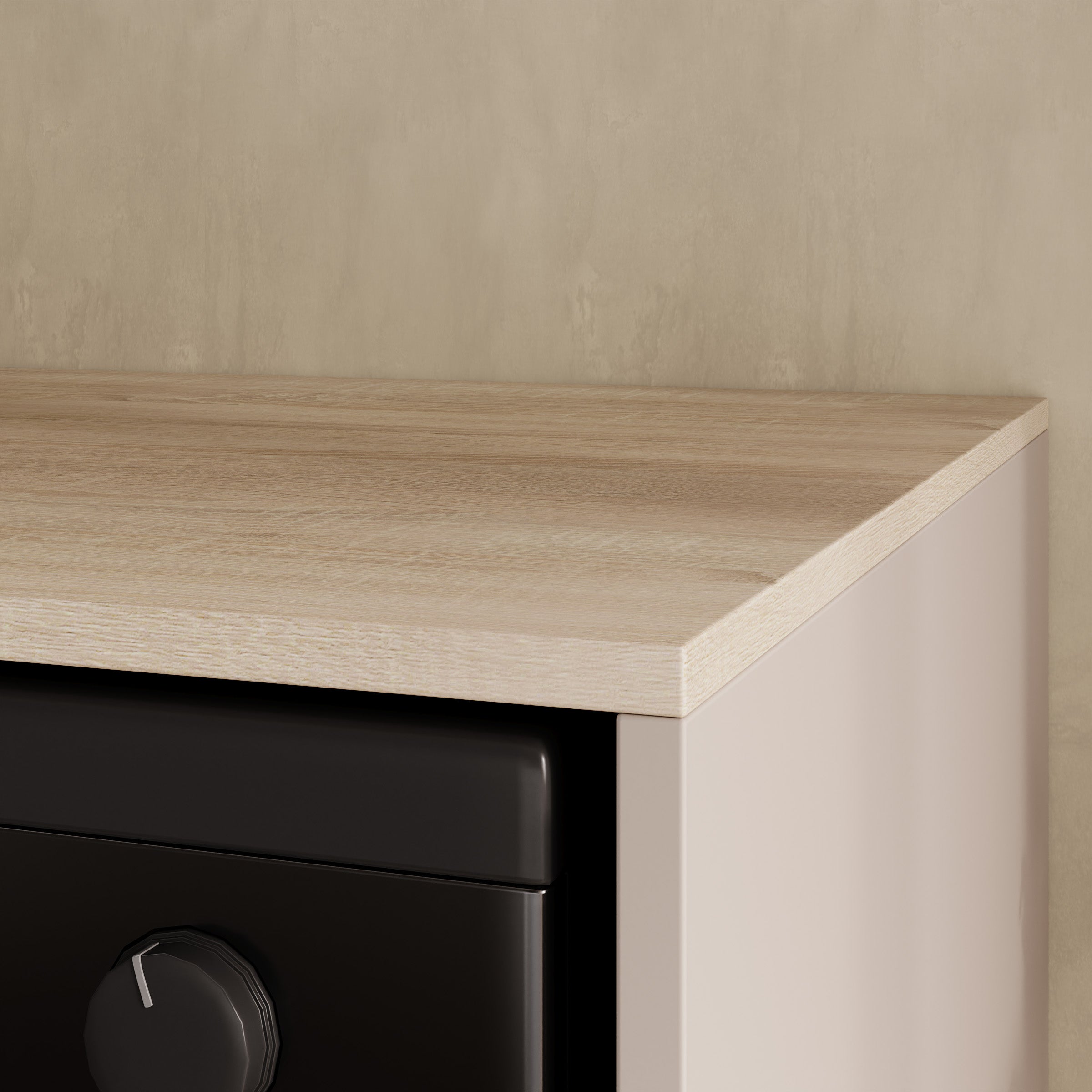 Rowley - Wasmachinekast - Beige - 132x67x117 cm
