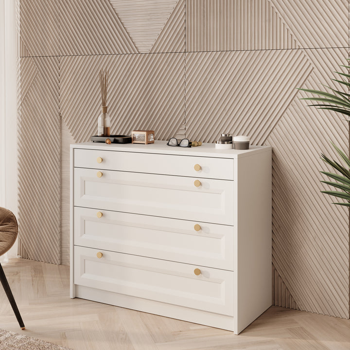 Rumble 2 - Kaptafel met spiegel - Wit - 90x40 cm
