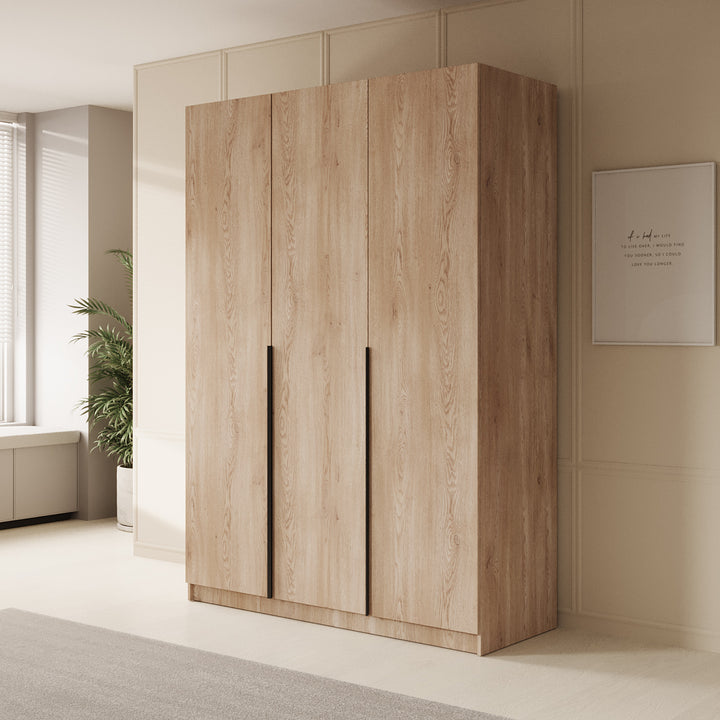 Sabre - Kledingkast 3-deurs - Eiken - 150x58x215 cm