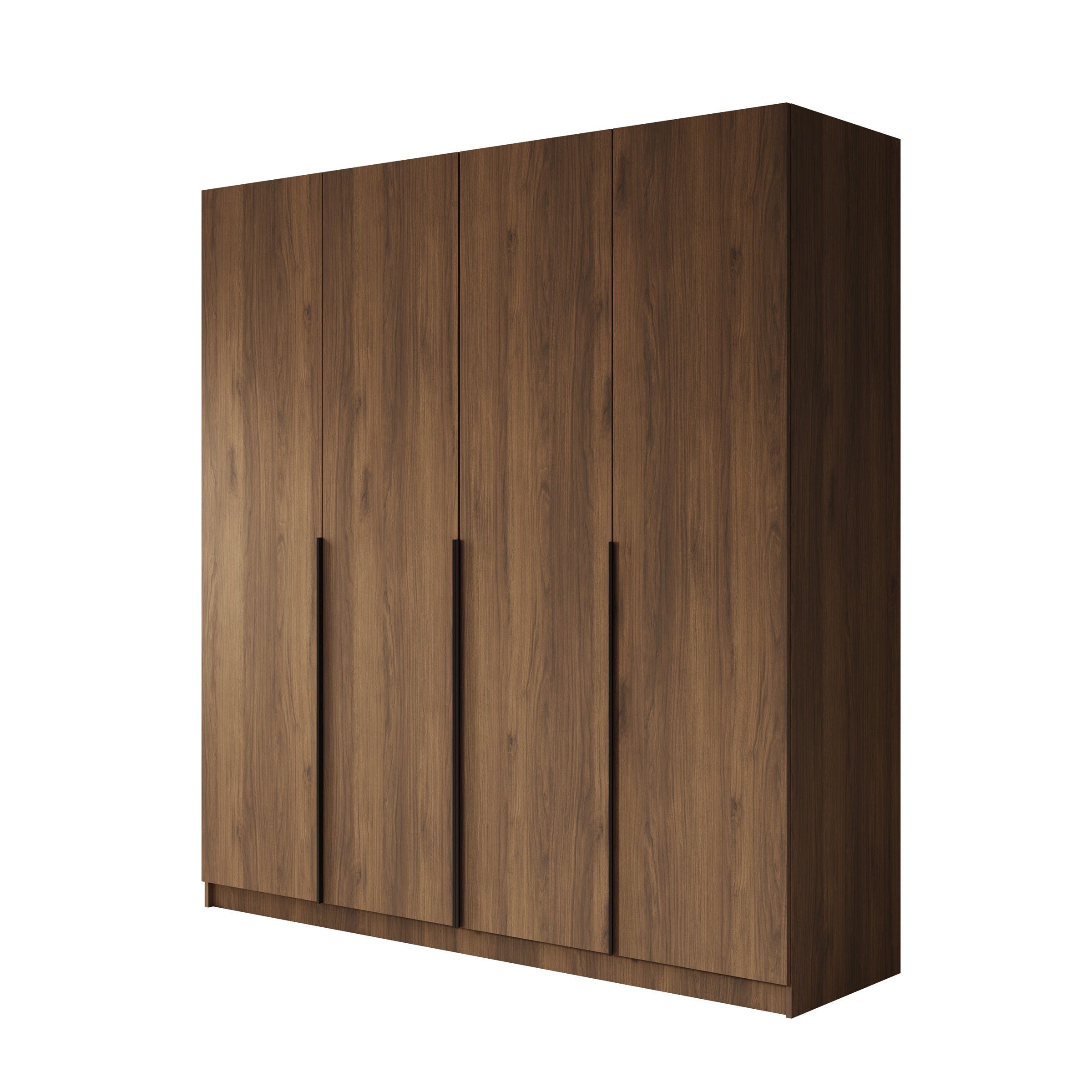 Sabre - Kledingkast met 4 deuren - Walnootpatroon - 200x58x215 cm