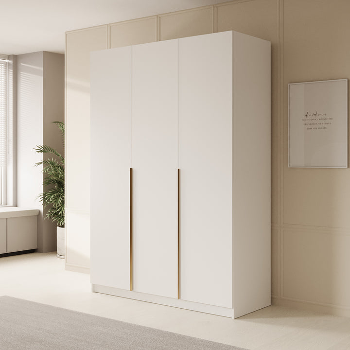 Sabre 2 - Kledingkast 3-deurs - Wit - 150x58x215 cm
