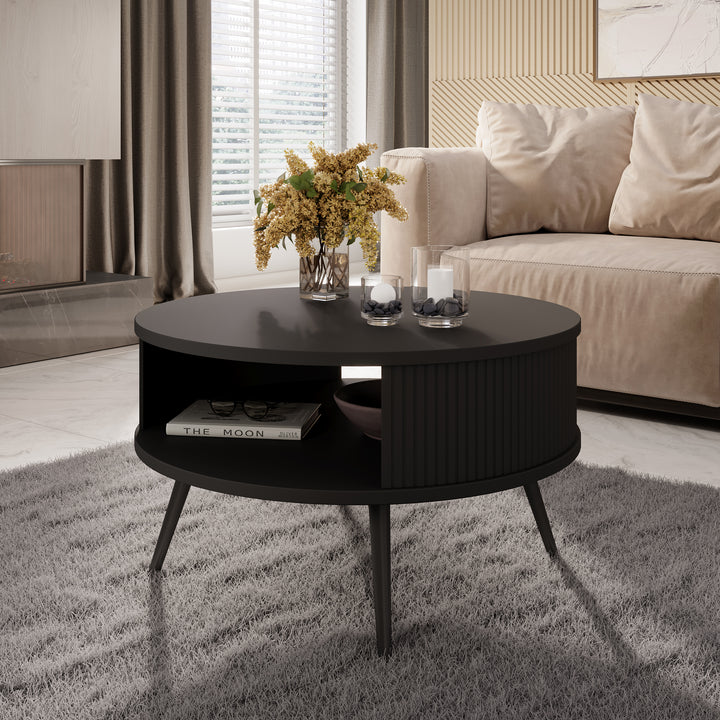 Salontafel Riley - Zwart  - 76x76x44 cm