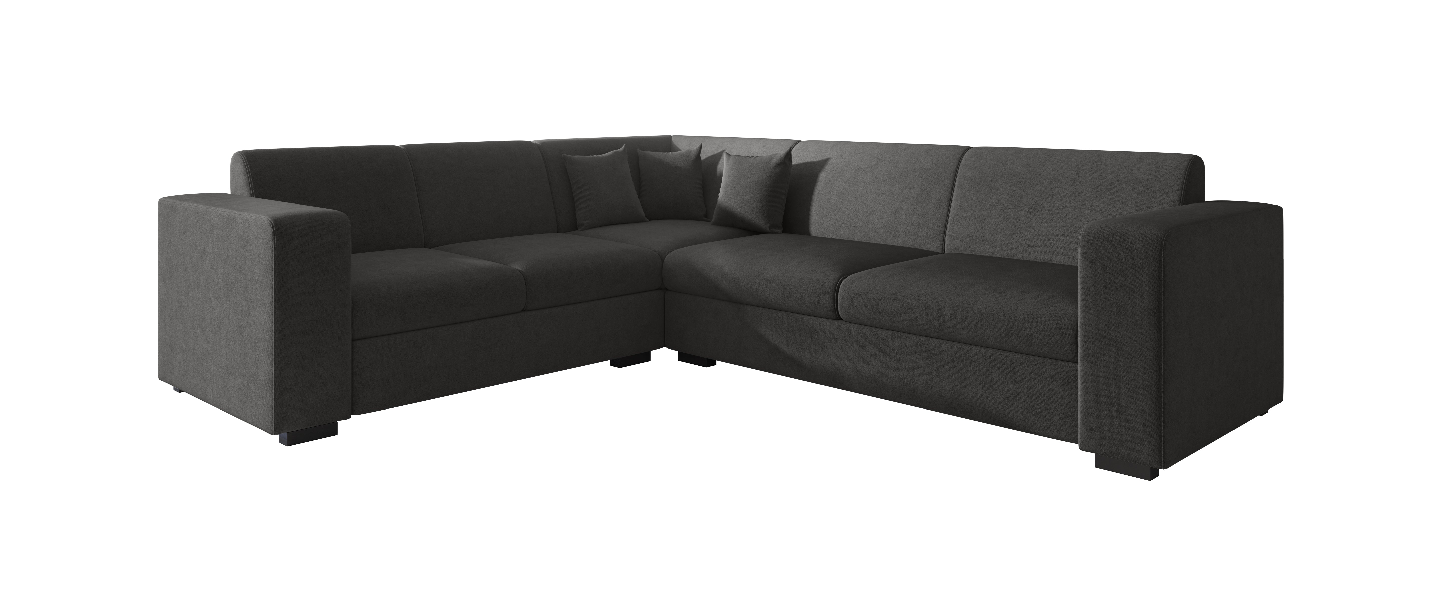 Santana - Hoekbank 4-zits - Velvet grijs - Links