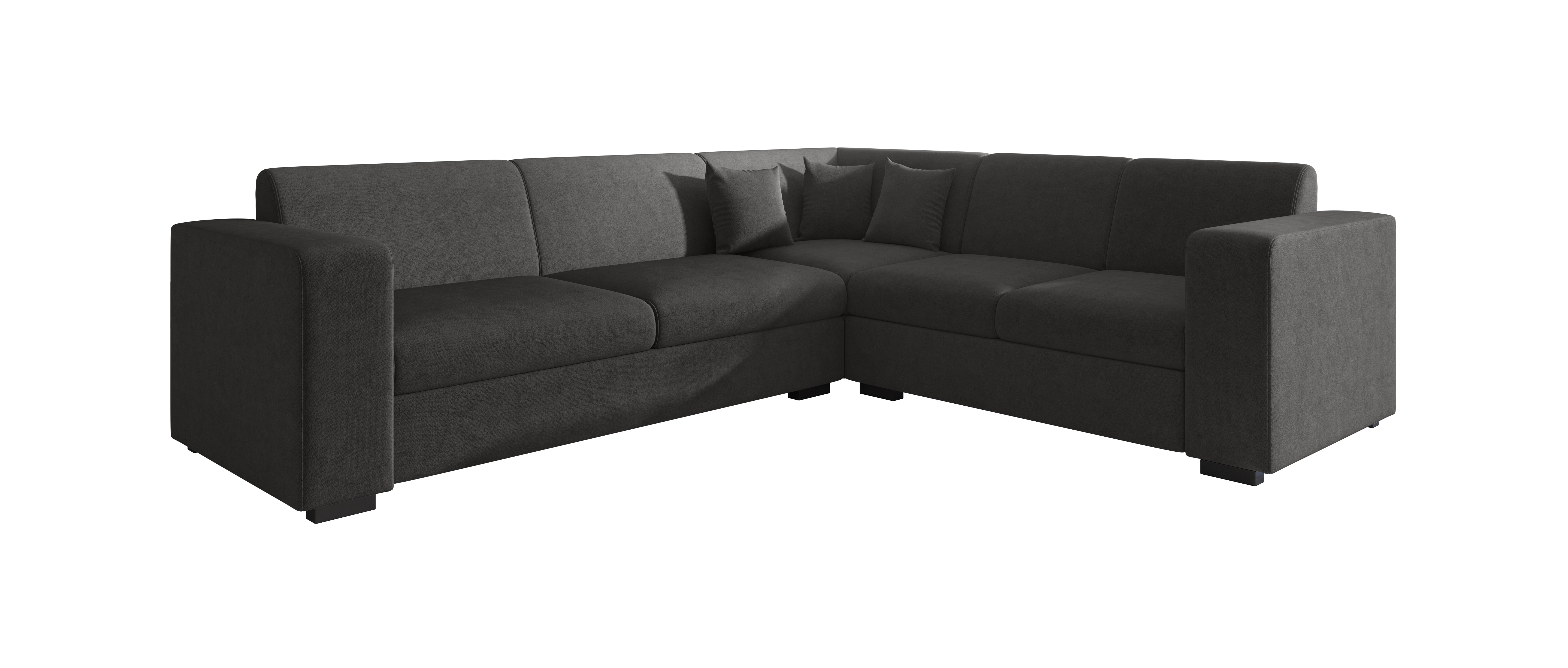 Santana - Hoekbank 4-zits - Velvet grijs - Rechts