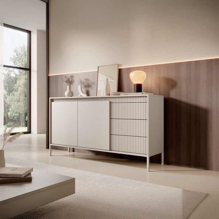 Saran - Dressoir - Beige - 154x40x81 cm