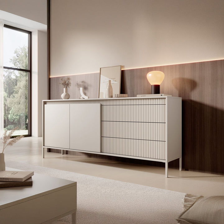 Saran - Dressoir - Beige - 187x40x81 cm