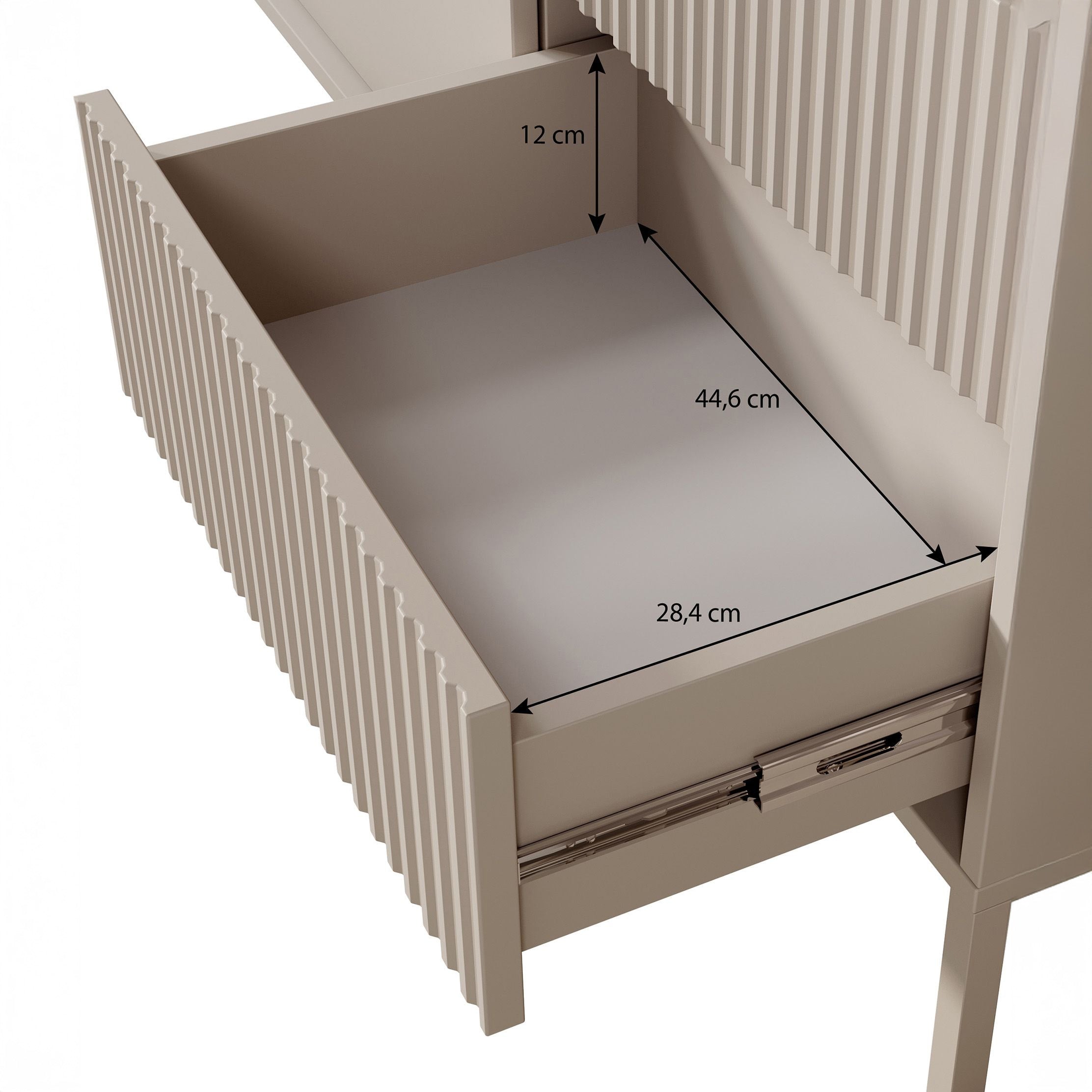 Saran - Dressoir - Zwart - 154x40x81 cm