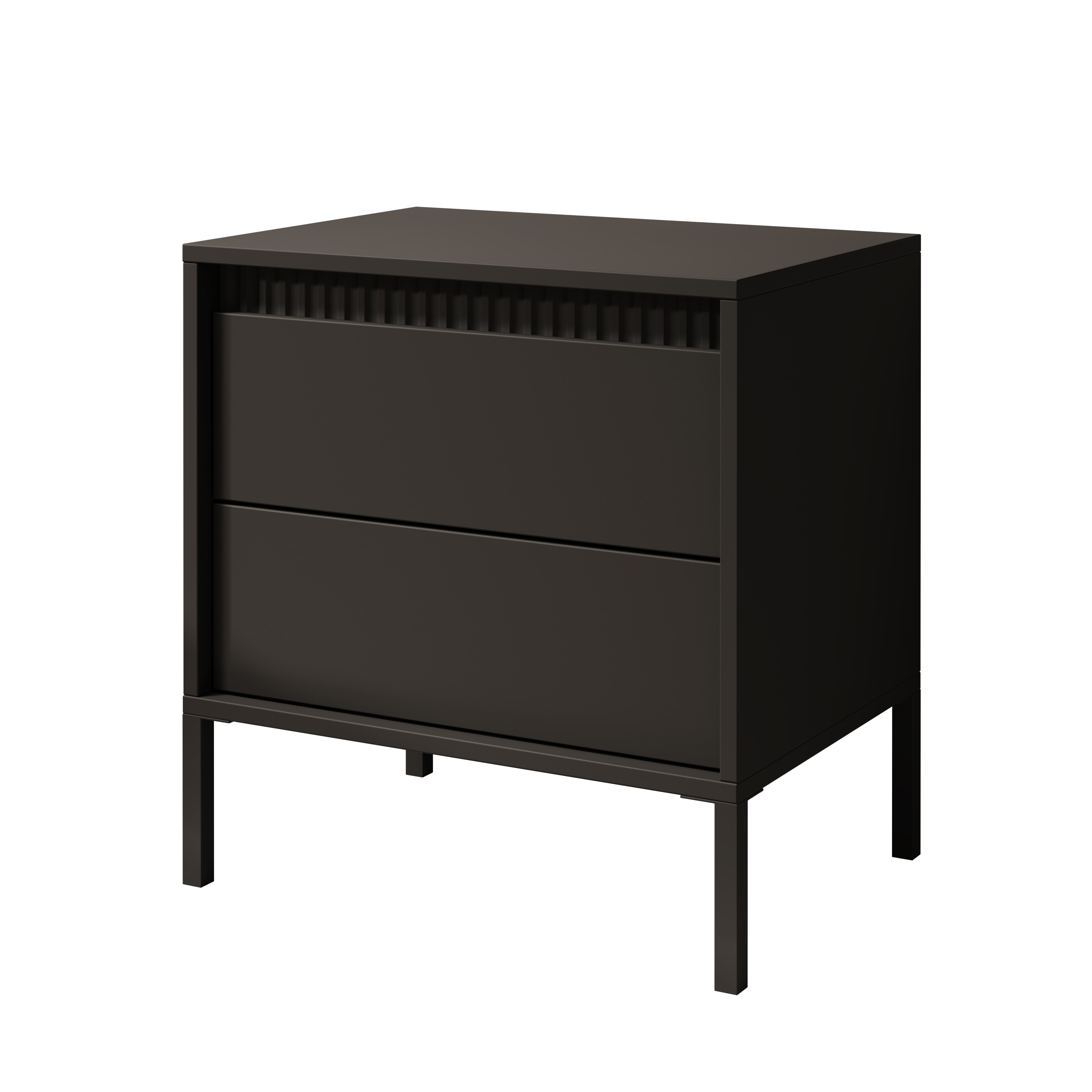 Saran - Nachtkastje - Zwart - 54x40x56 cm