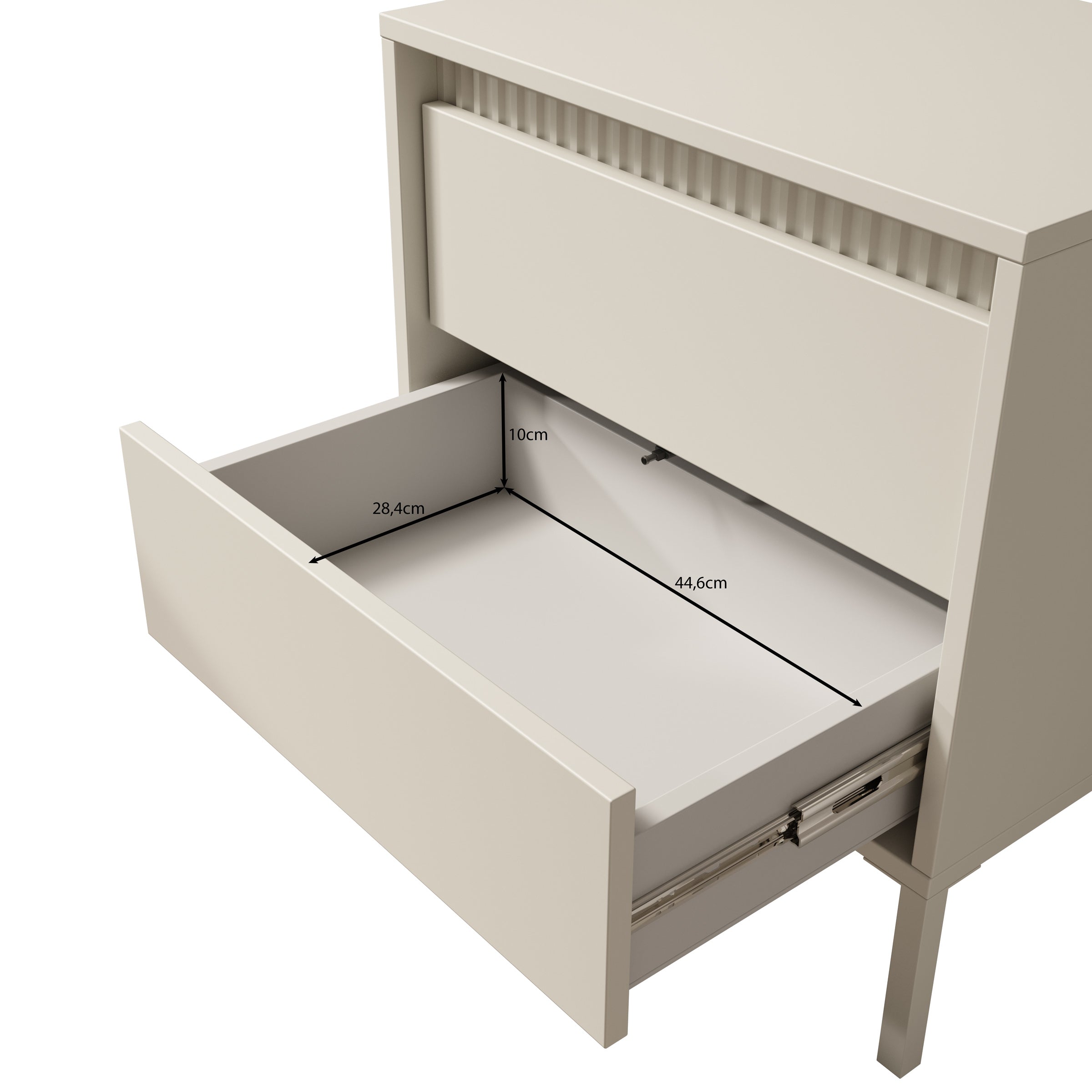 Saran - Nachtkastje - Zwart - 54x40x56 cm