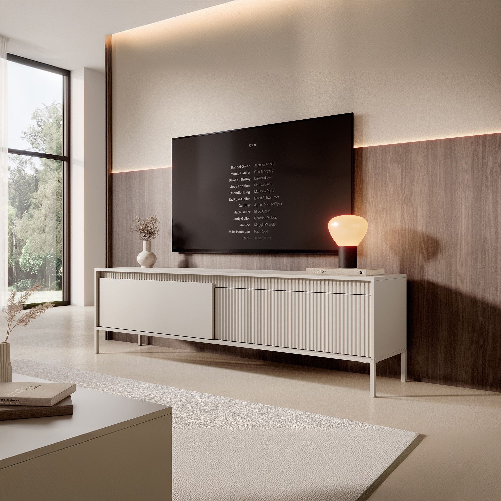 Saran - TV-Meubel - Beige  - 187x40x53 cm