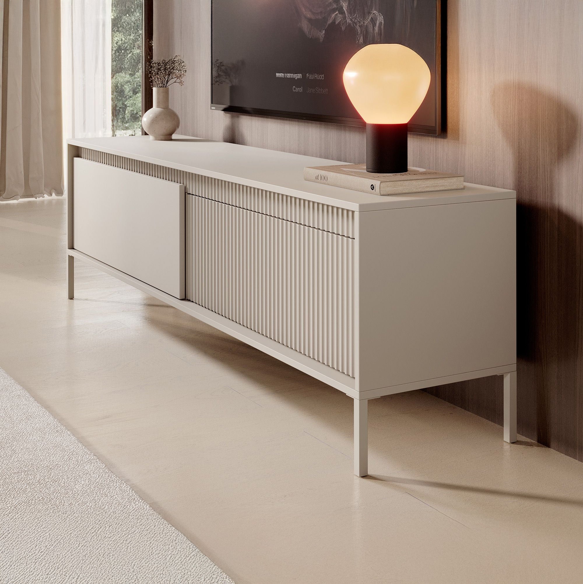 Saran - TV-Meubel - Beige  - 187x40x53 cm