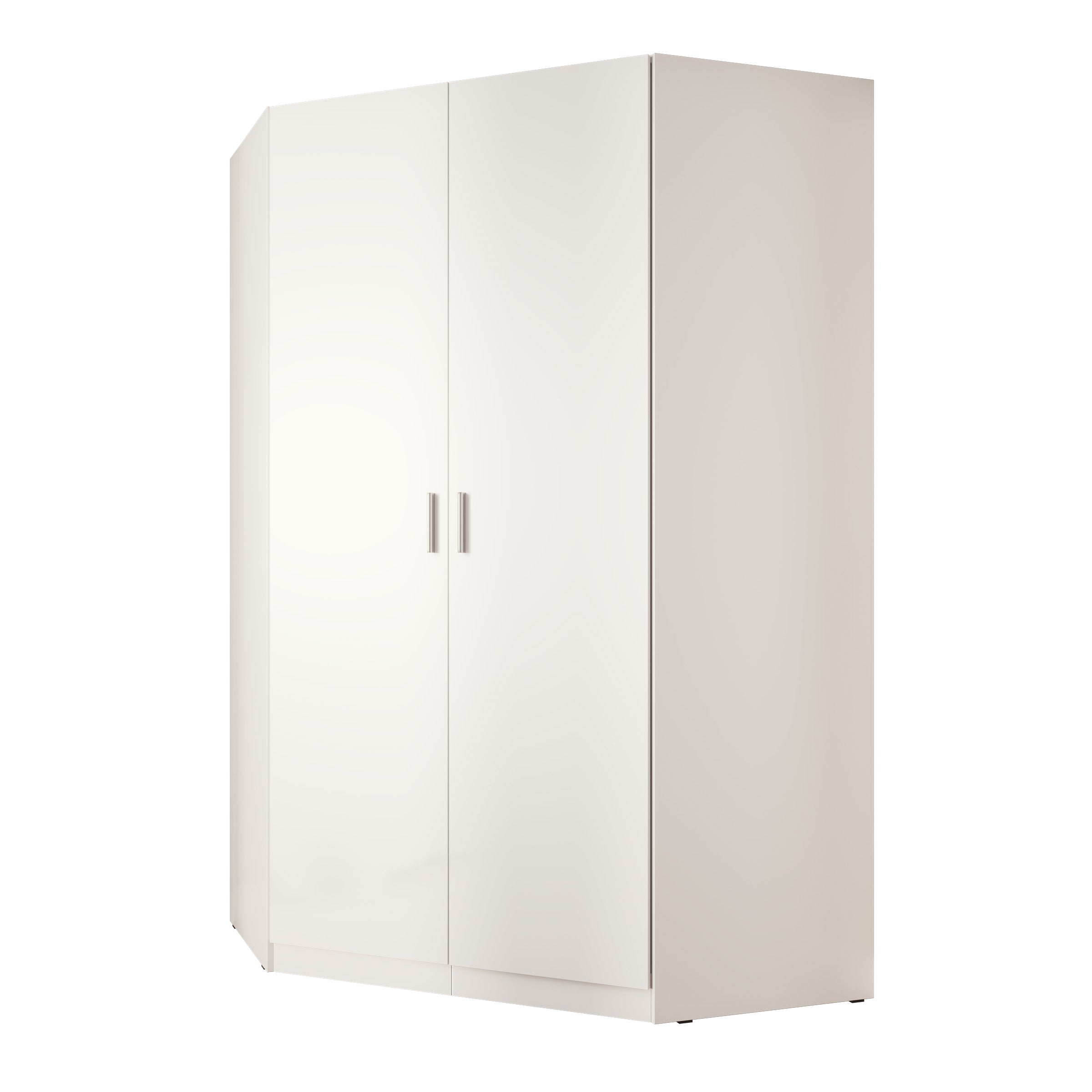Savaneta - Kledingkast hoek 2-deurs - Wit - 117x117x197 cm