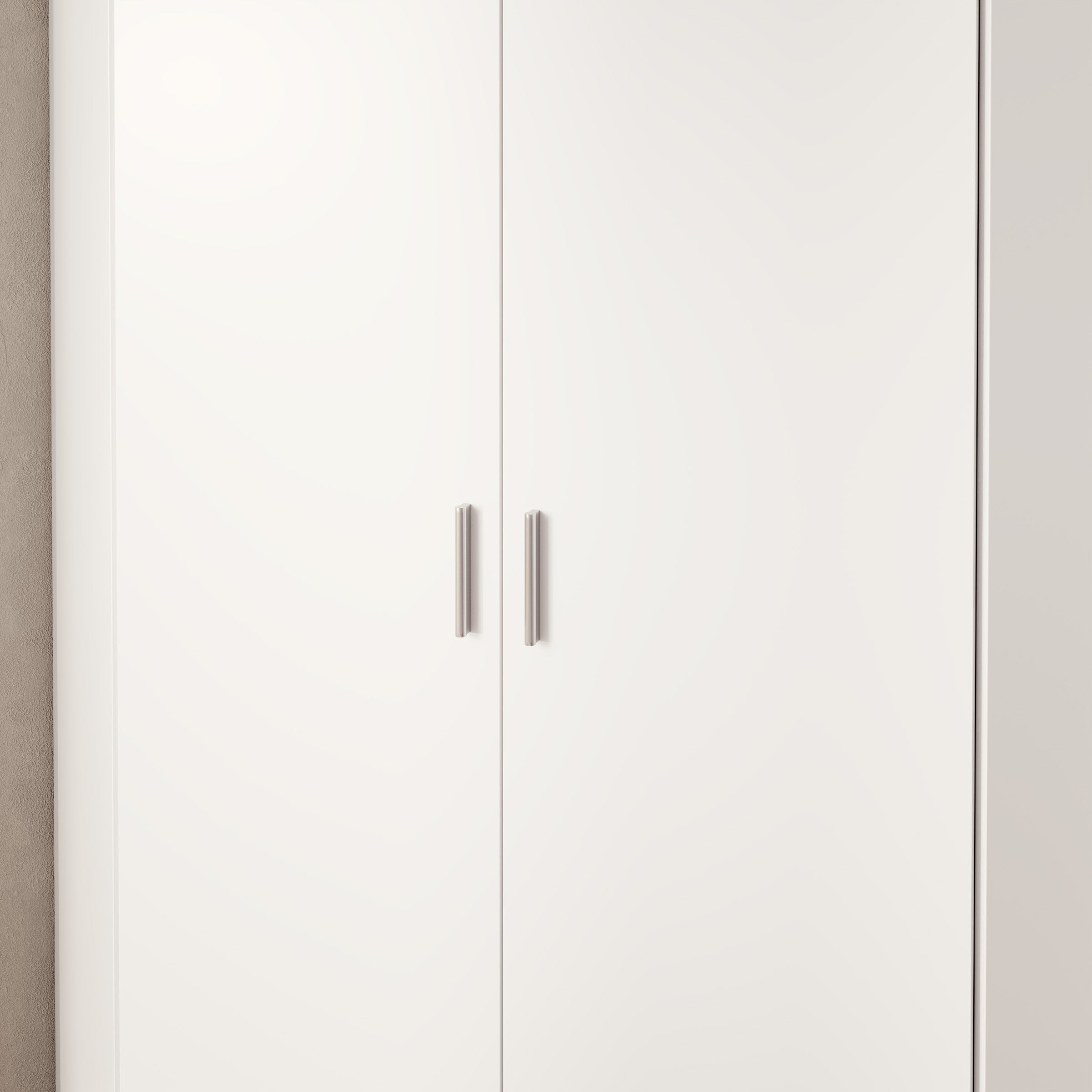 Savaneta - Kledingkast hoek 2-deurs - Wit - 117x117x197 cm