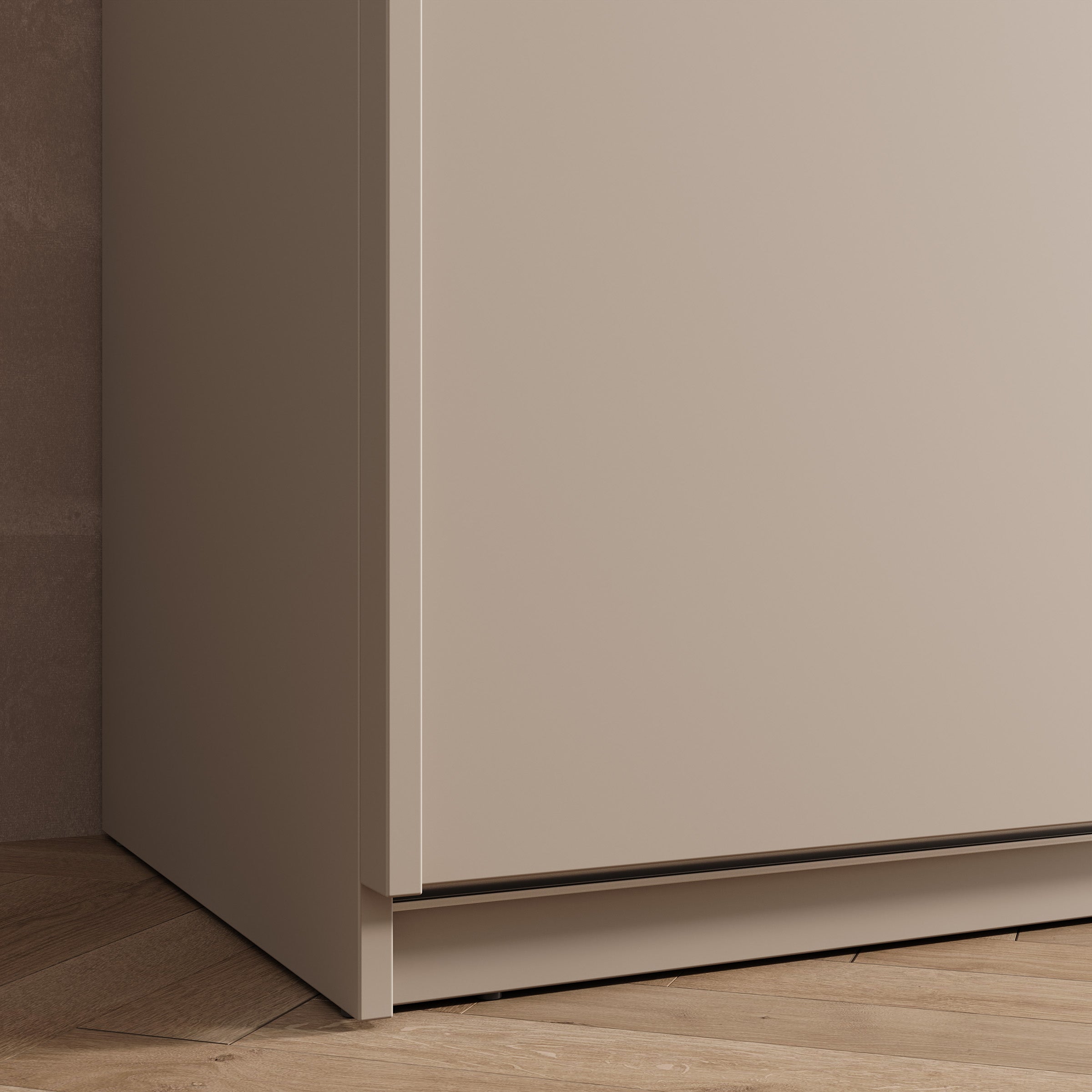 Savio - Kledingkast met schuifdeuren - Beige - 221x60x207 cm