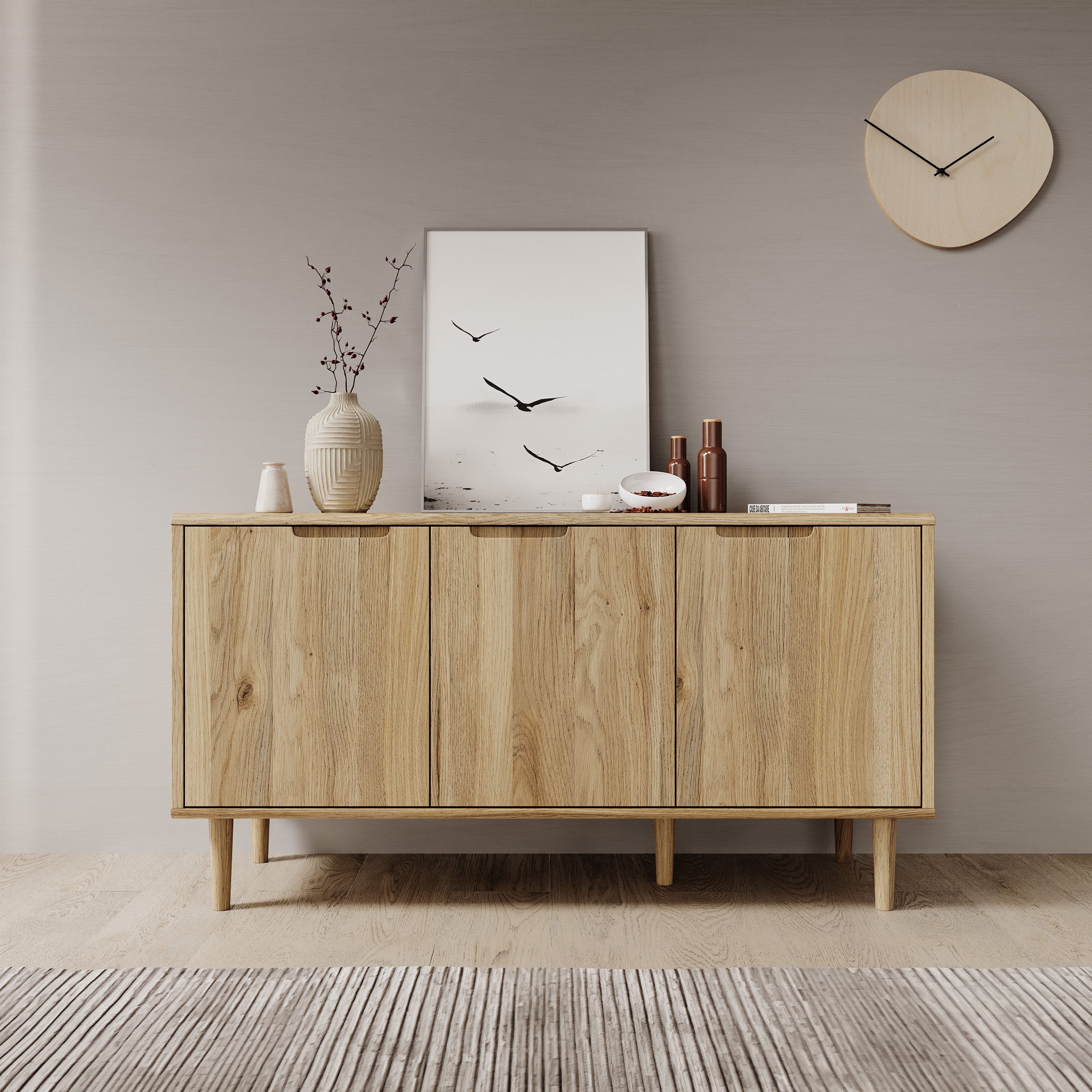 Selwood - Dressoir - Eikenpatroon - 139x43x74 cm