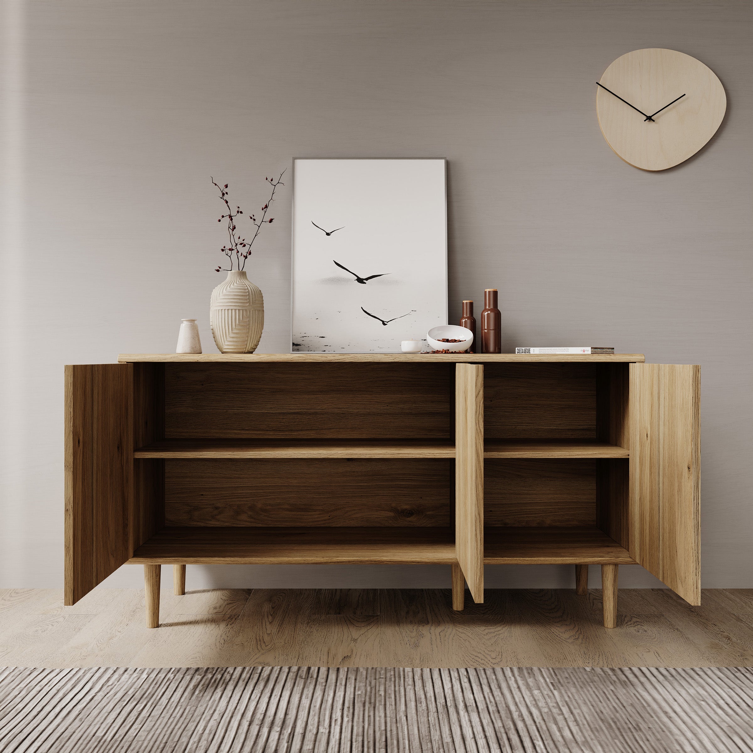 Selwood - Dressoir - Eikenpatroon - 139x43x74 cm