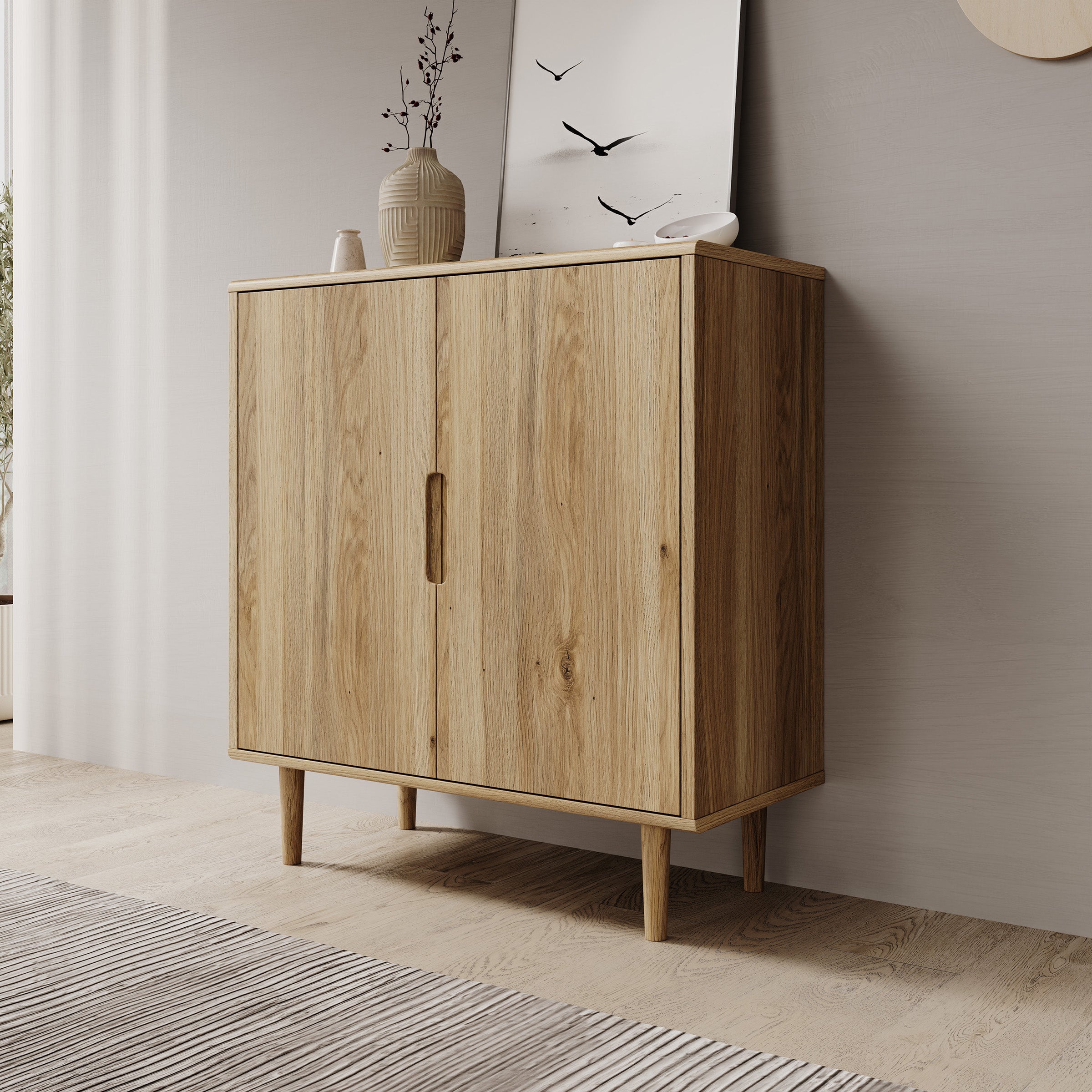 Selwood - Dressoir - Eikenpatroon - 95x43x103 cm