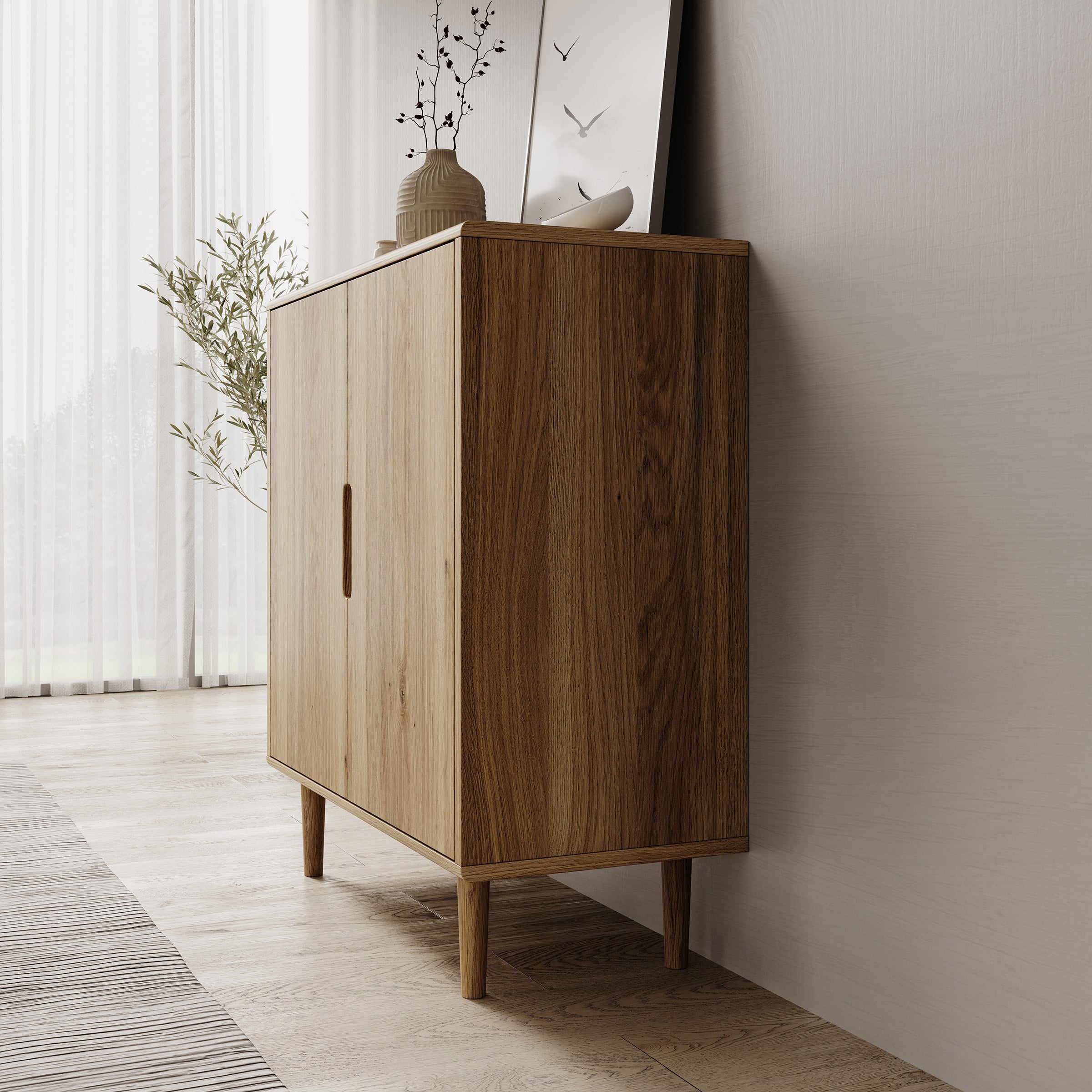 Selwood - Dressoir - Eikenpatroon - 95x43x103 cm