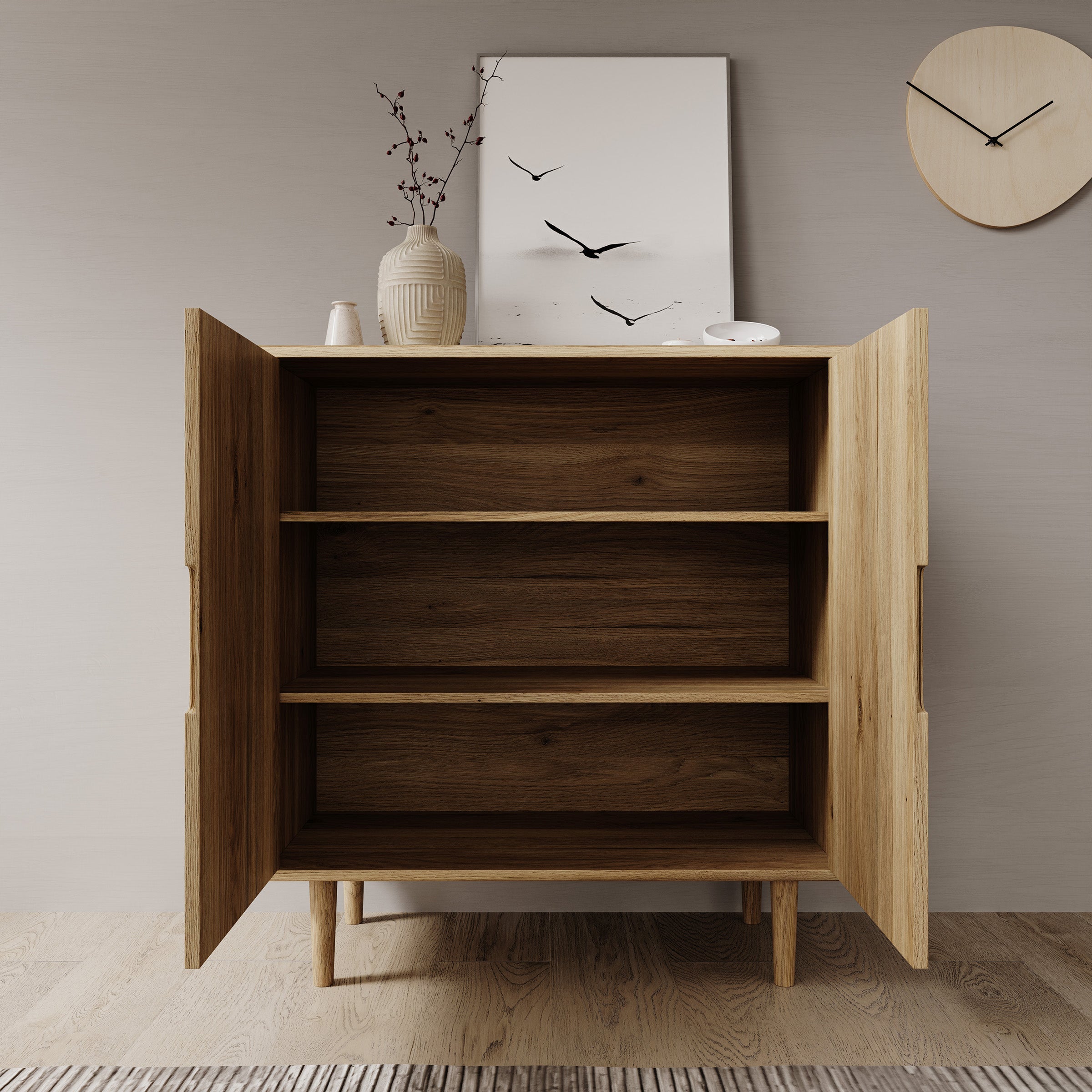 Selwood - Dressoir - Eikenpatroon - 95x43x103 cm