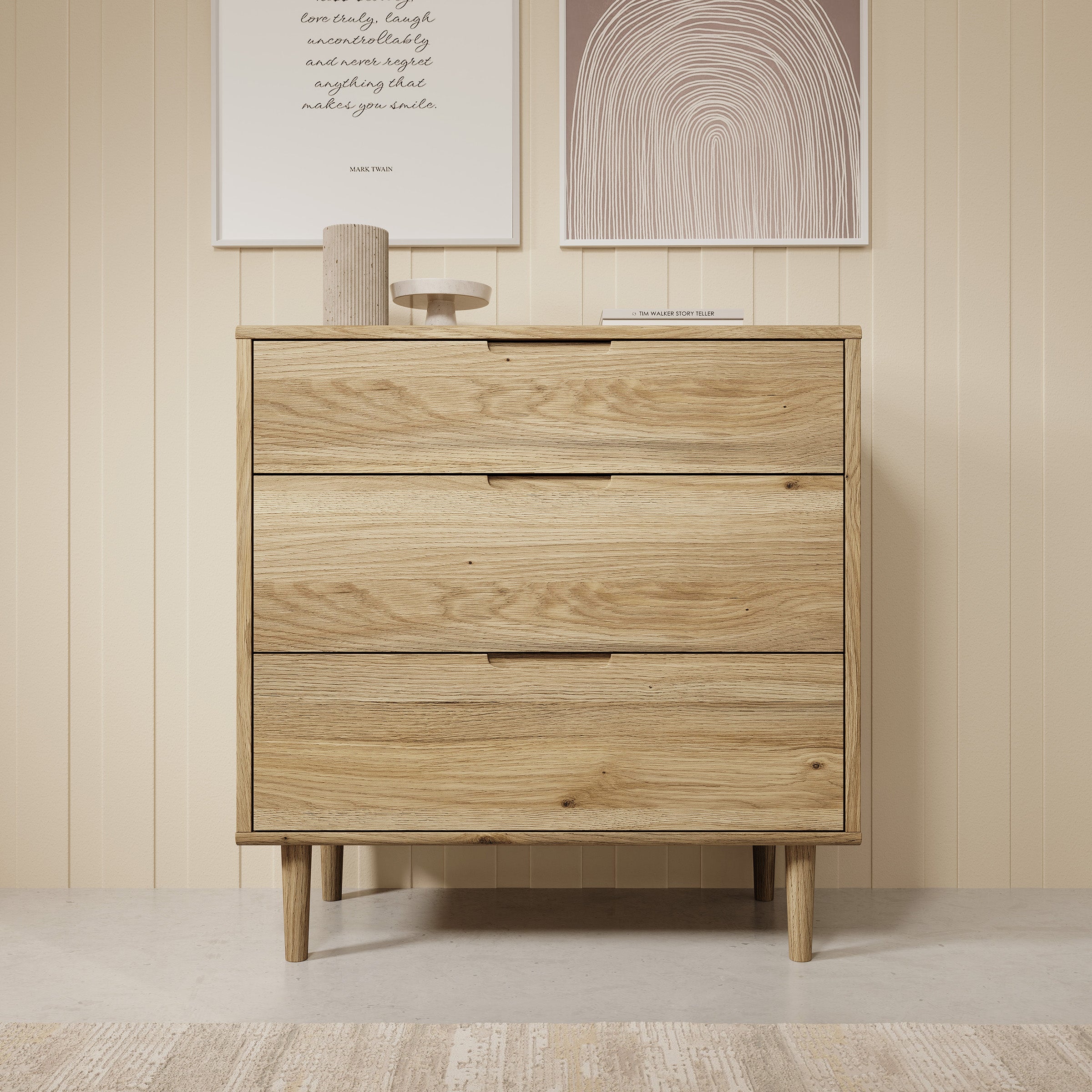 Selwood - Ladekast - Eikenpatroon - 90x43x93 cm